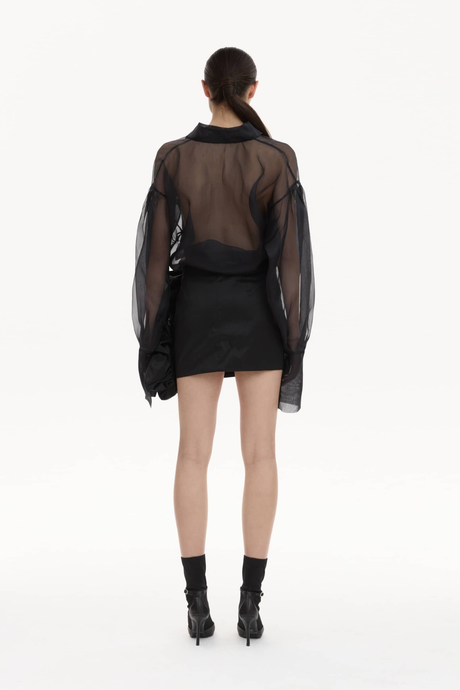 Silk Sheer Shirt made by YAVORSKA