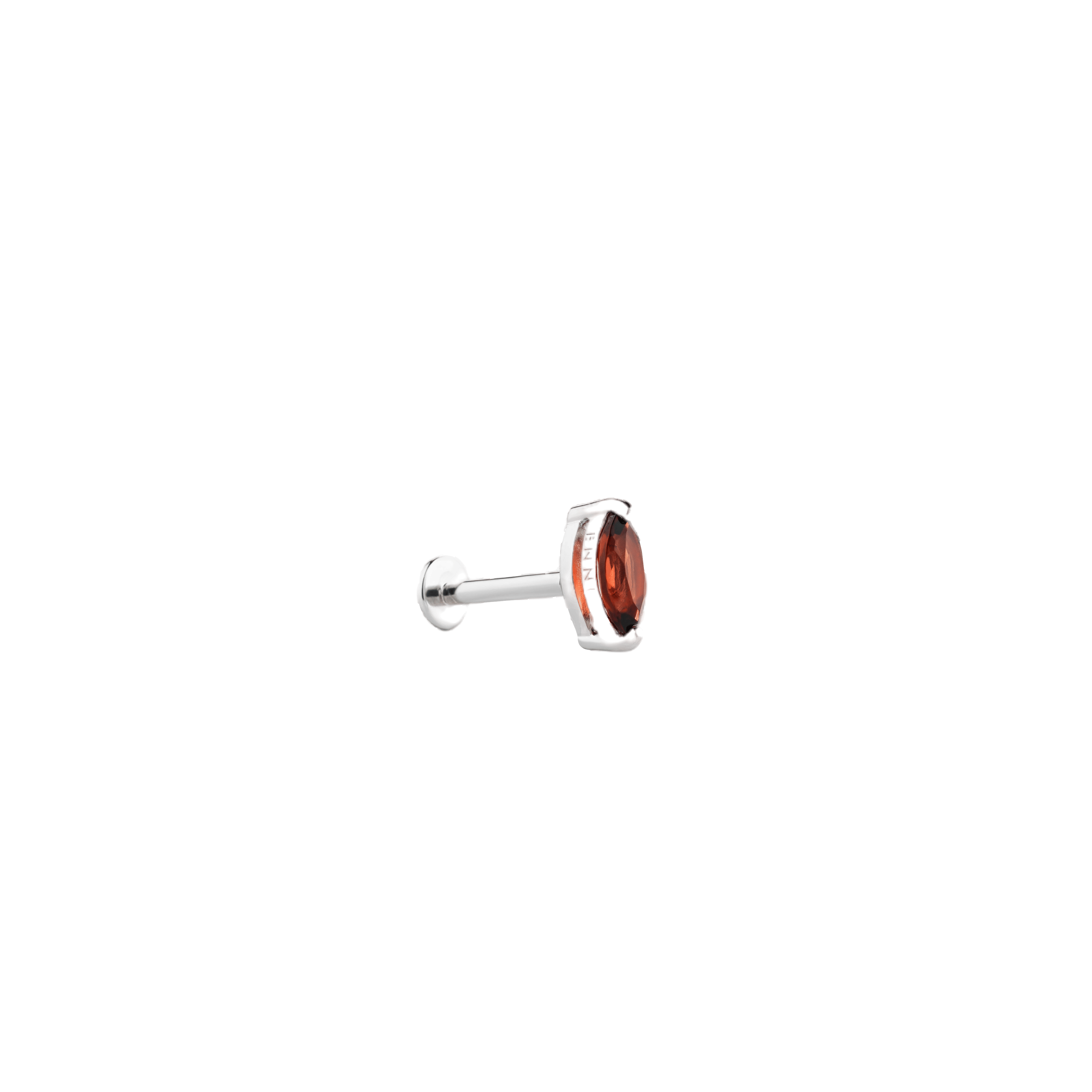 MARQUISE CUT GARNET LABRET - WHITE GOLD made by ENNUI