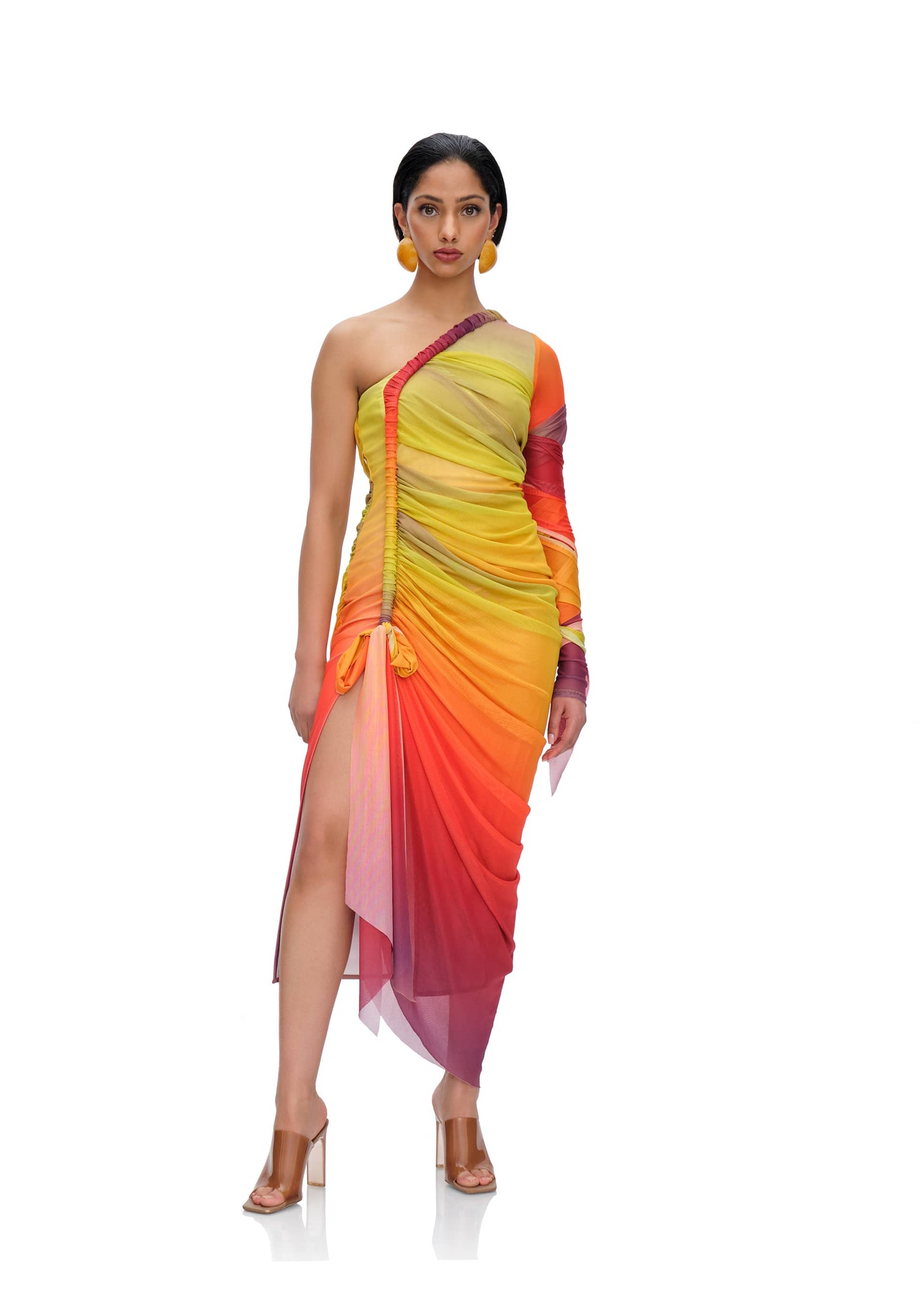 TURI MESH DRESS - ADWA MULTI PRINT made by Andrea Iyamah