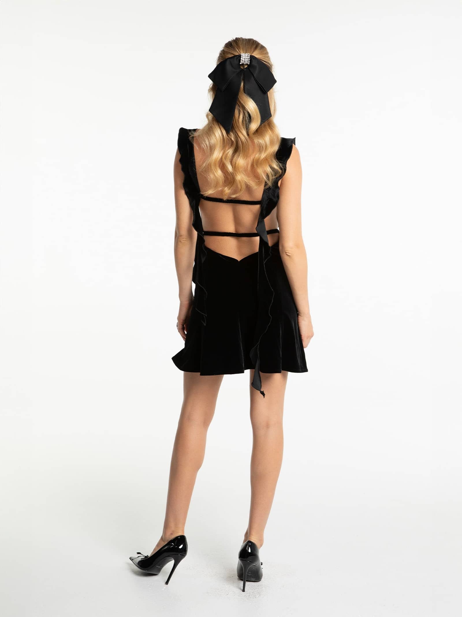 Karina Velvet Dress (Black) made by Nana Jacqueline