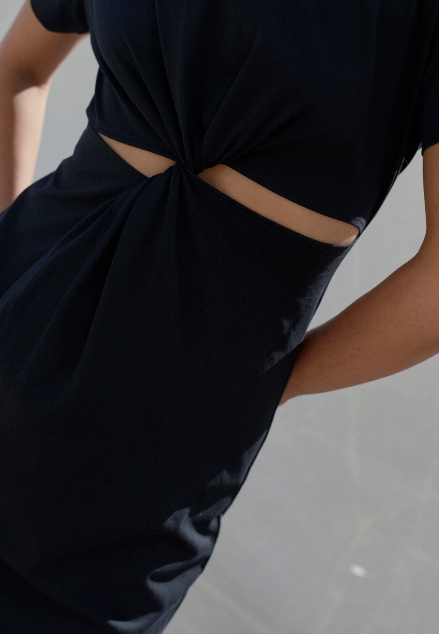 Zach T-shirt Dress - Black in Black made by HERSKIND