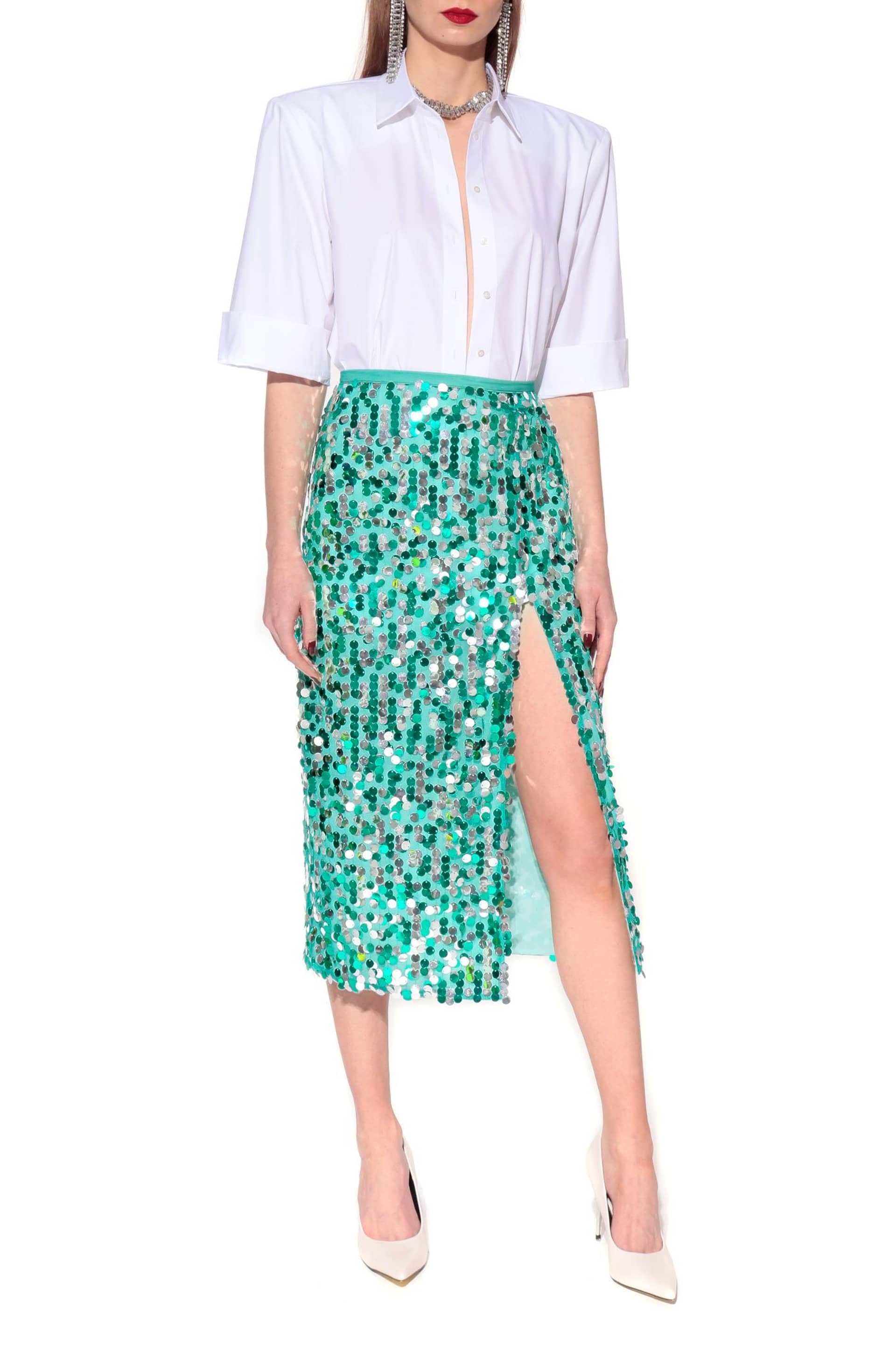 Skirt Layla Spectra Green made by HALEWSKI