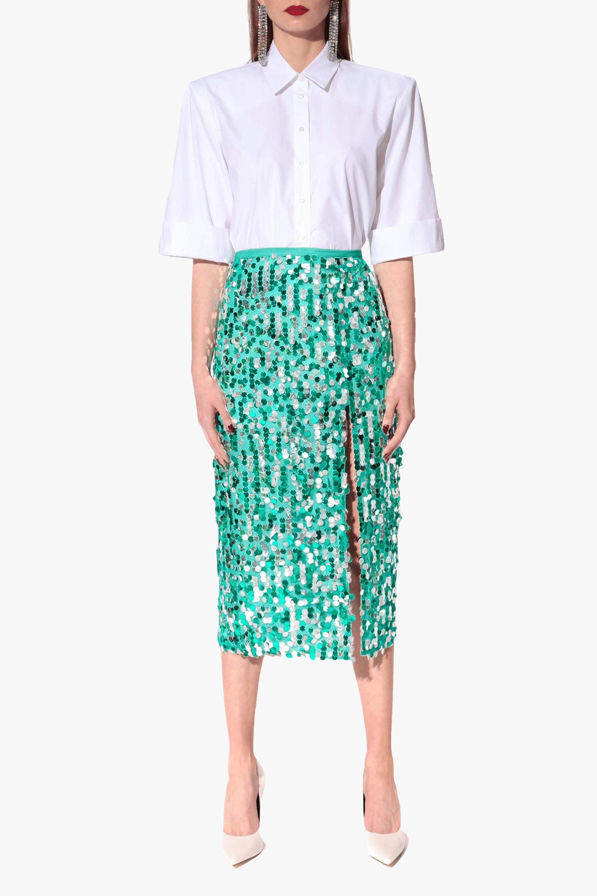 Skirt Layla Spectra Green made by HALEWSKI