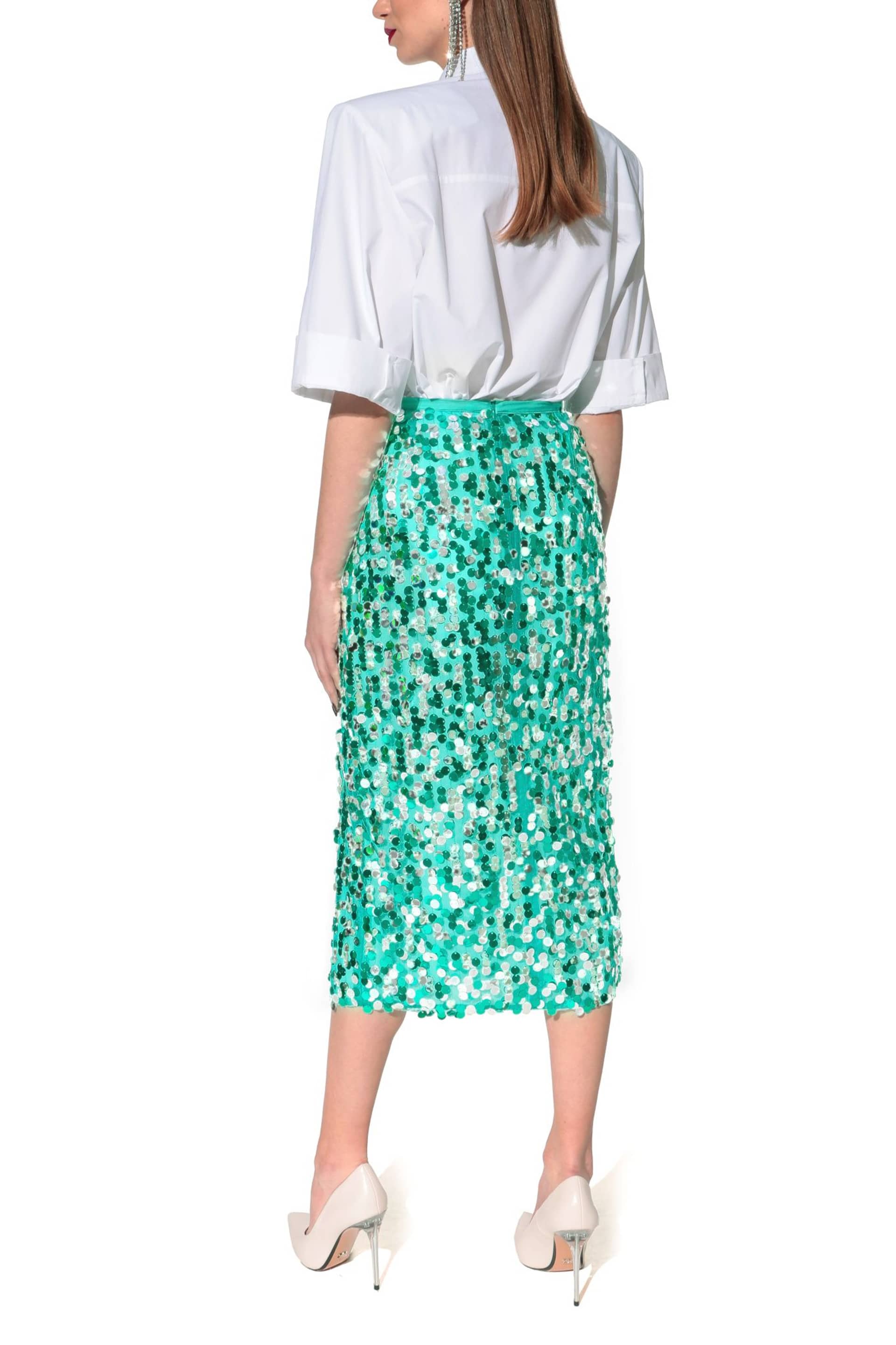 Skirt Layla Spectra Green made by HALEWSKI