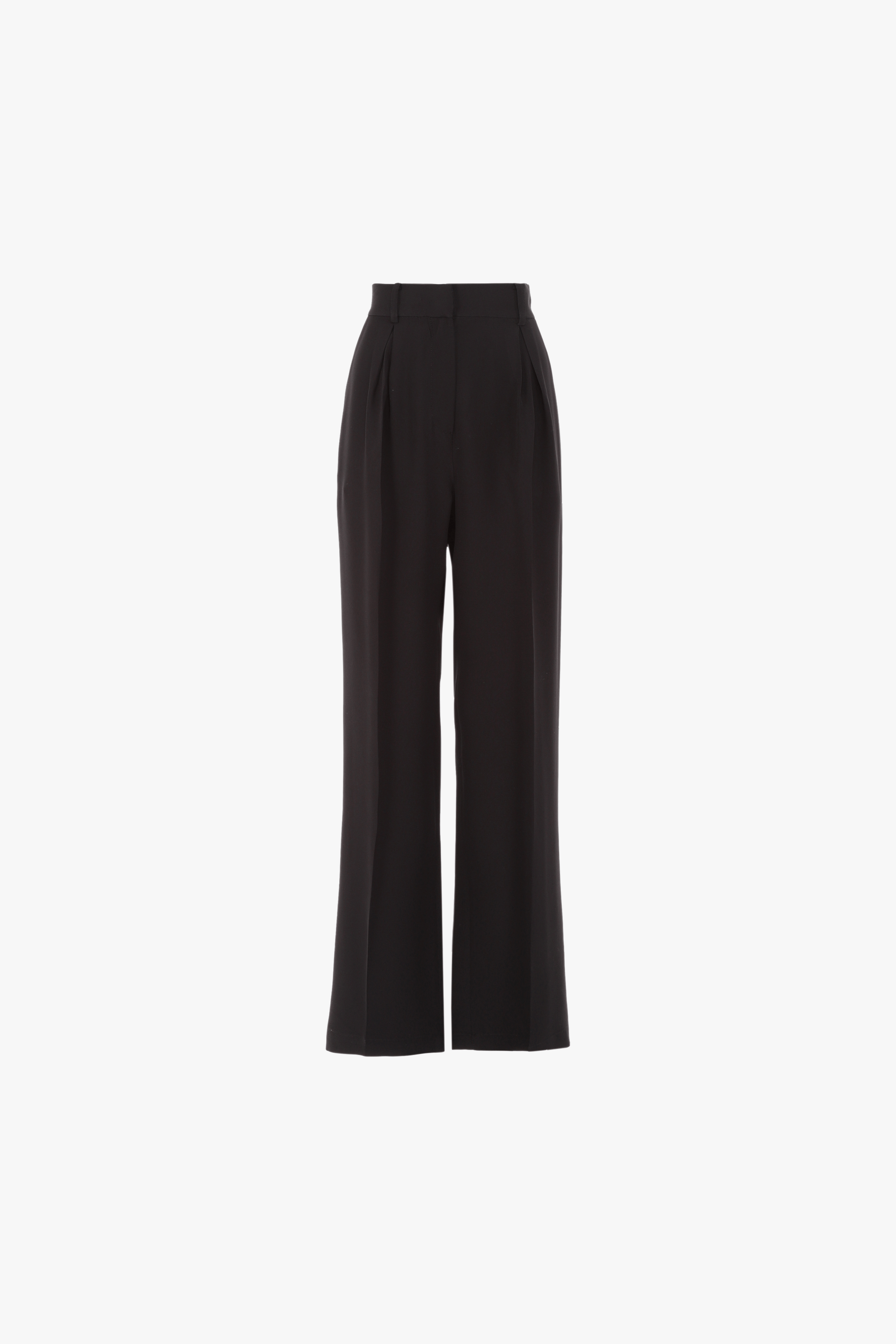 High waisted pants for women - black color - 100% Silk made by MORACÉE