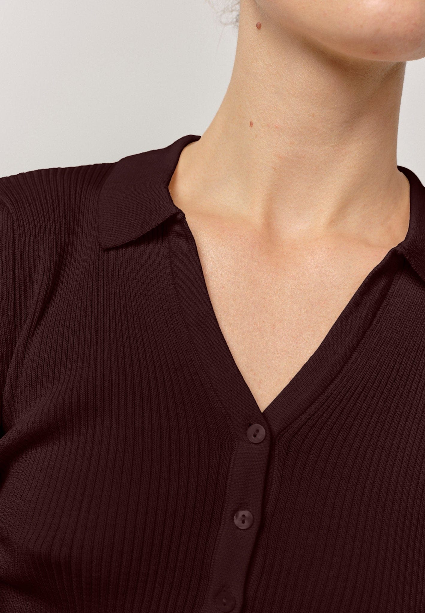 Finn Knit Blouse - Wine Red made by HERSKIND