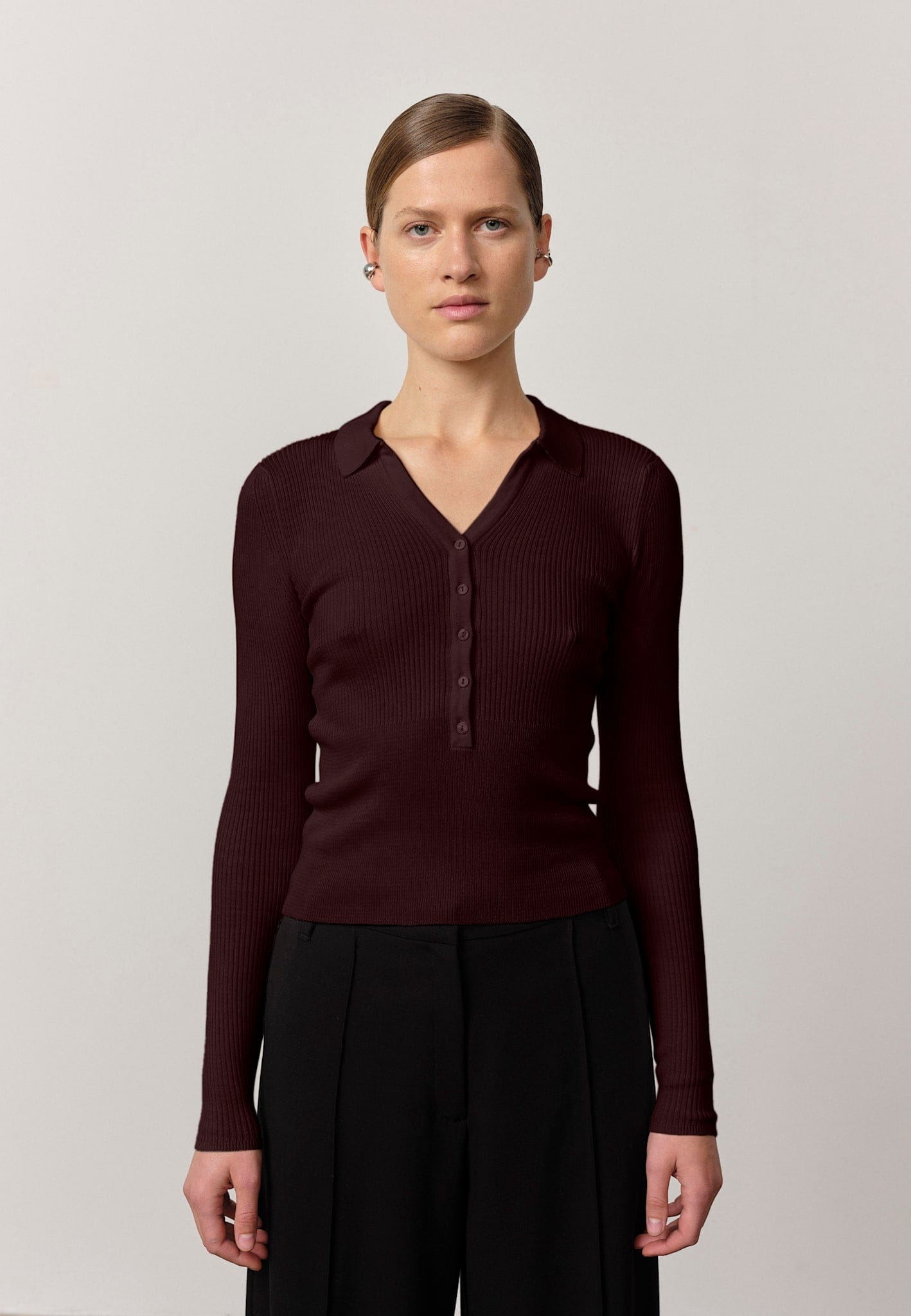 Finn Knit Blouse - Wine Red made by HERSKIND