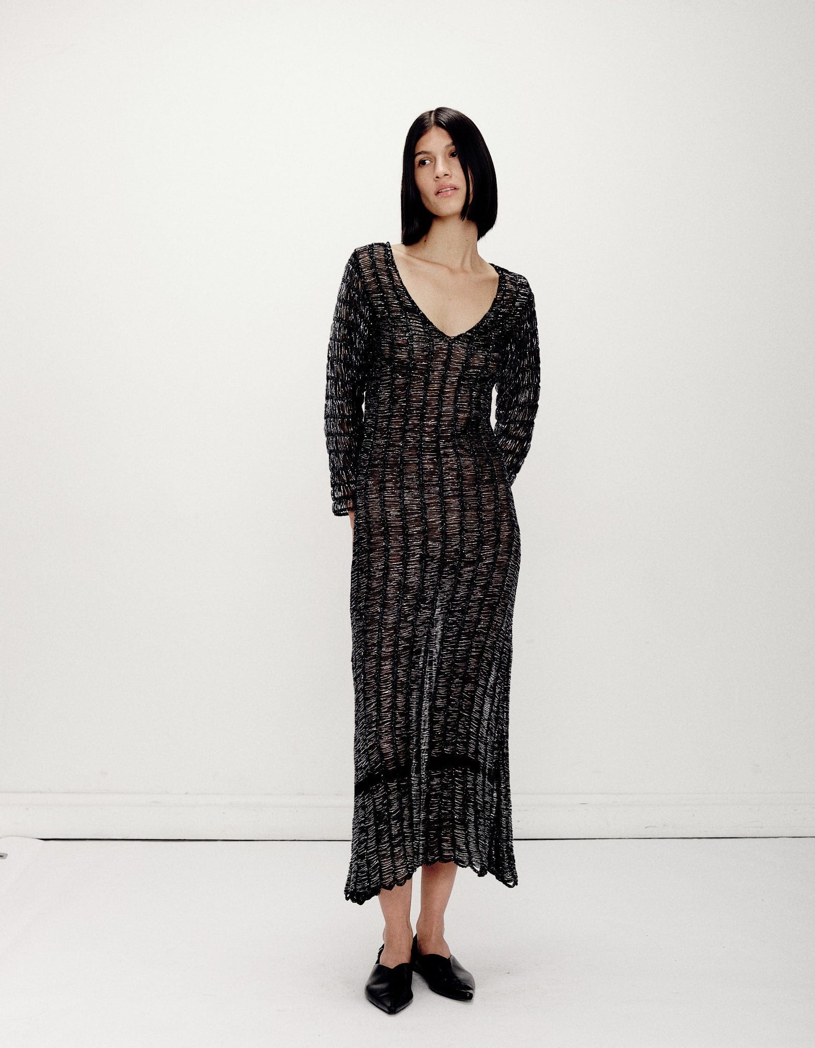 Cao Dress Silver Black made by Peregrina