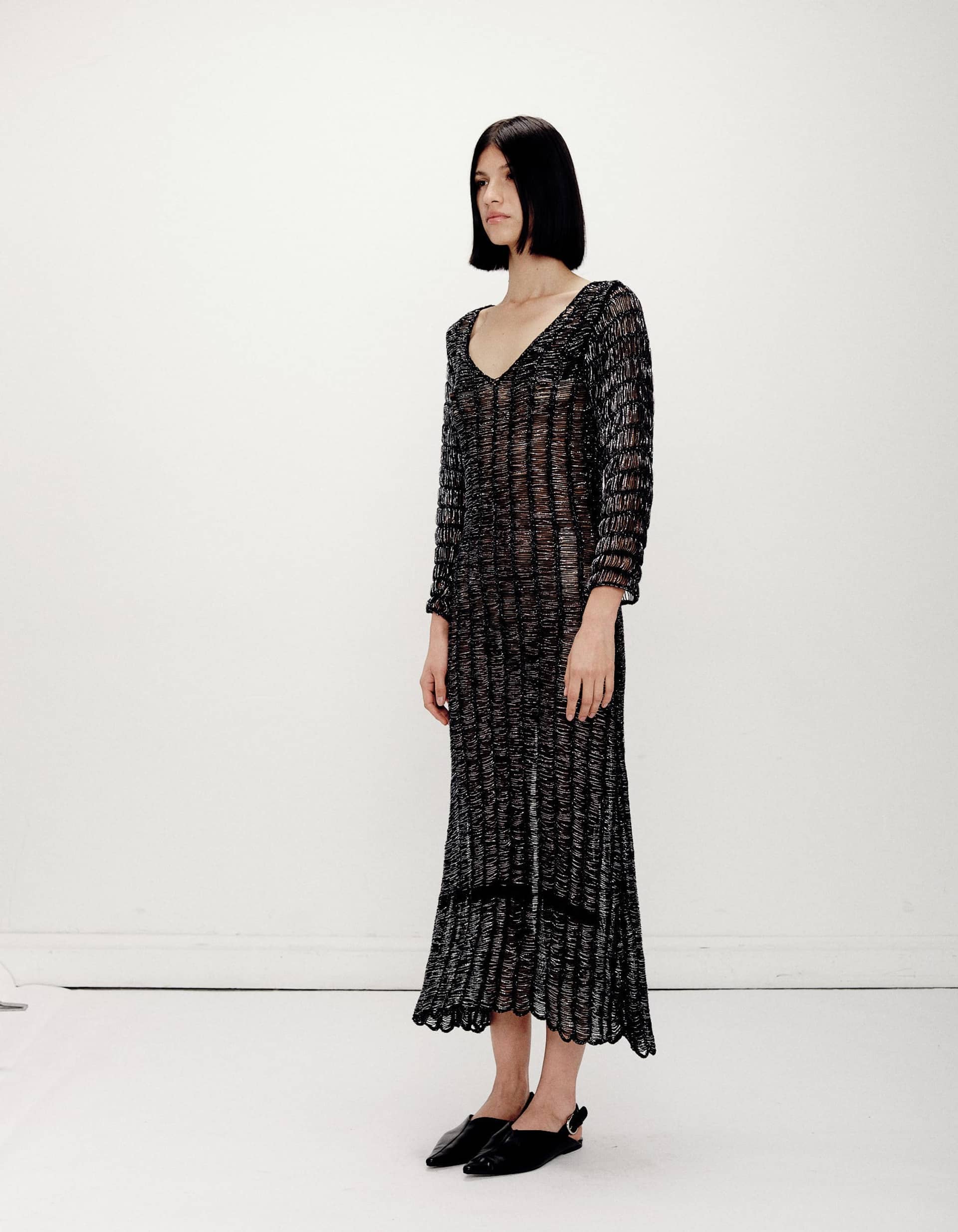 Cao Dress Silver Black made by Peregrina