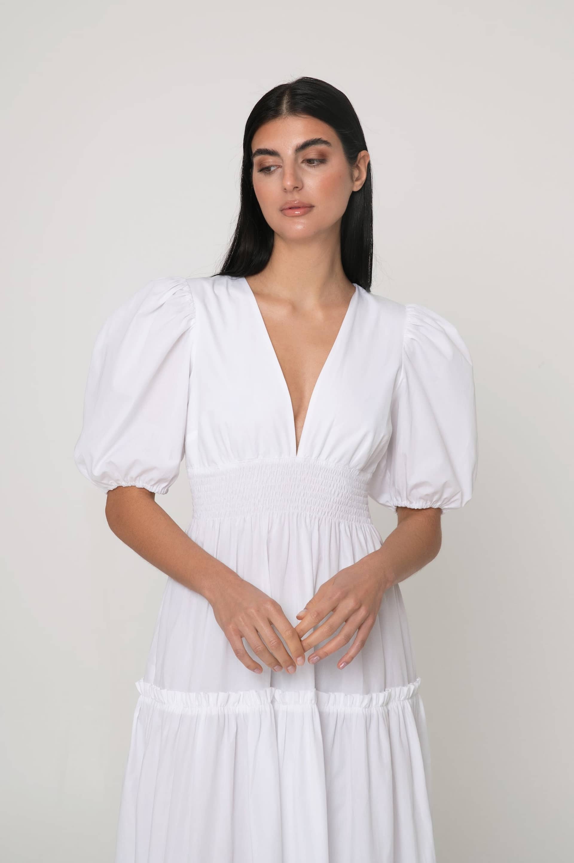 Danielle dress white in White made by MandiBreeze