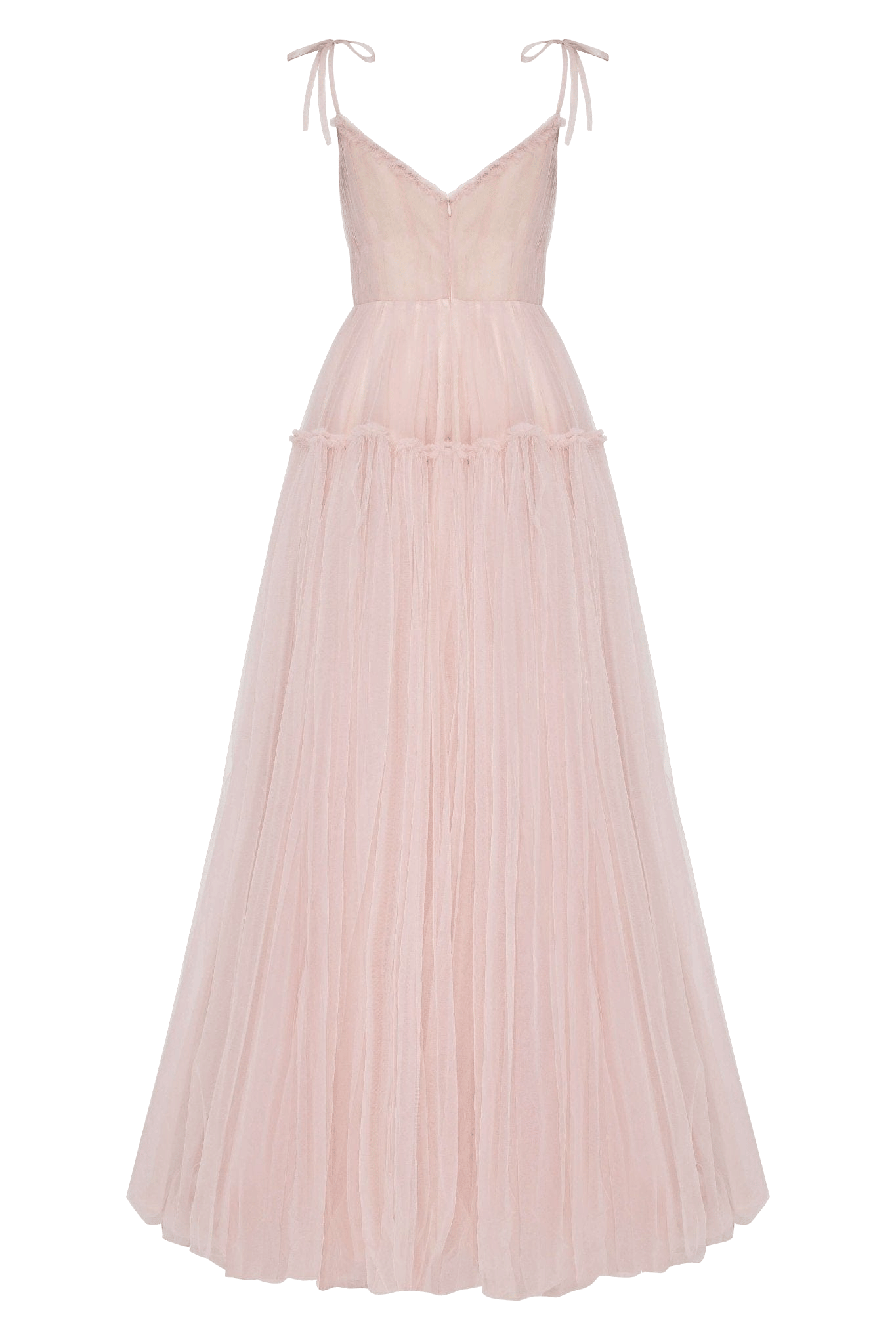 Misty Rose Tie-straps tulle prom dress made by Milla