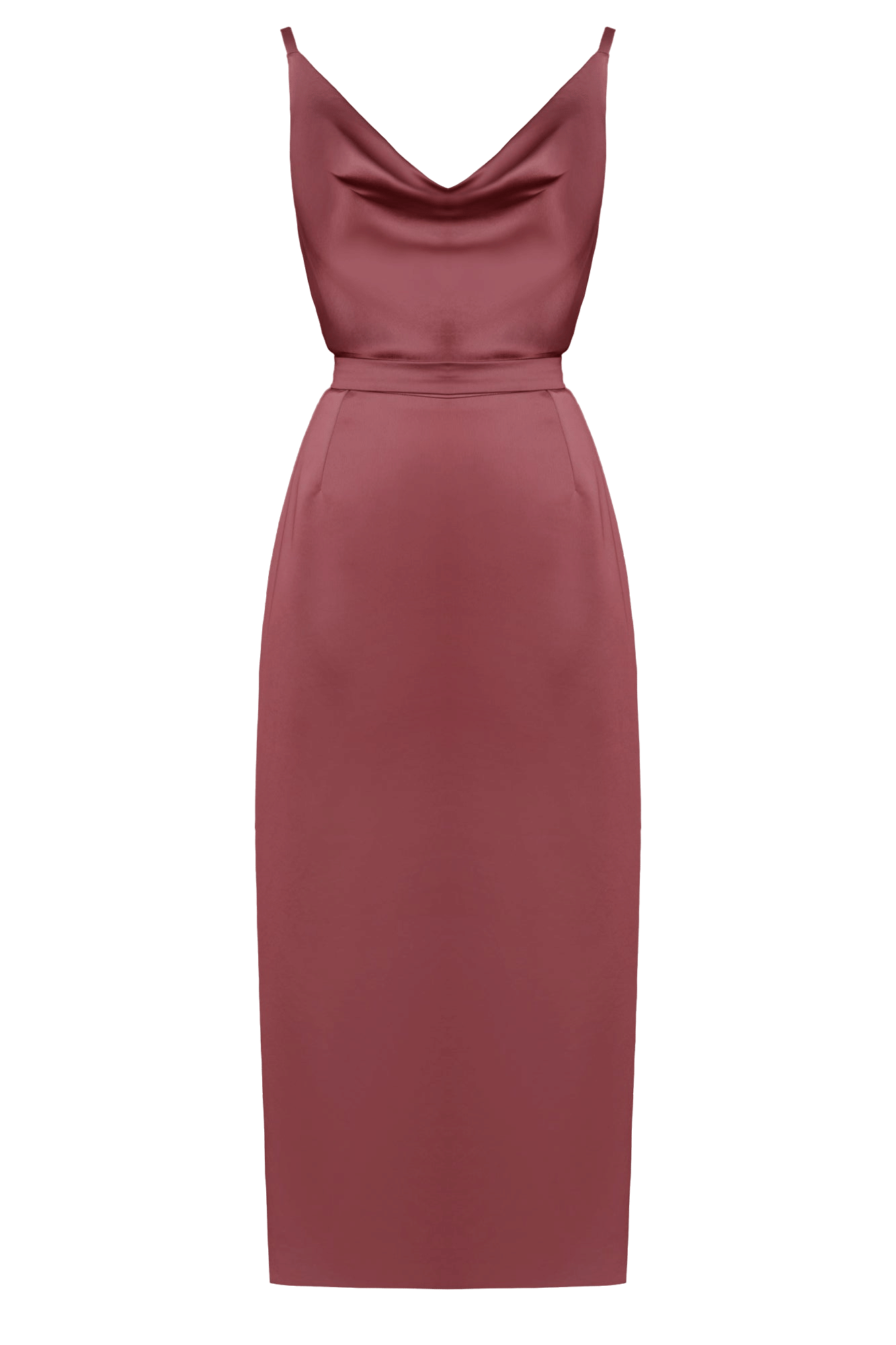 KAMEA brick red backless cocktail dress made by UNDRESS
