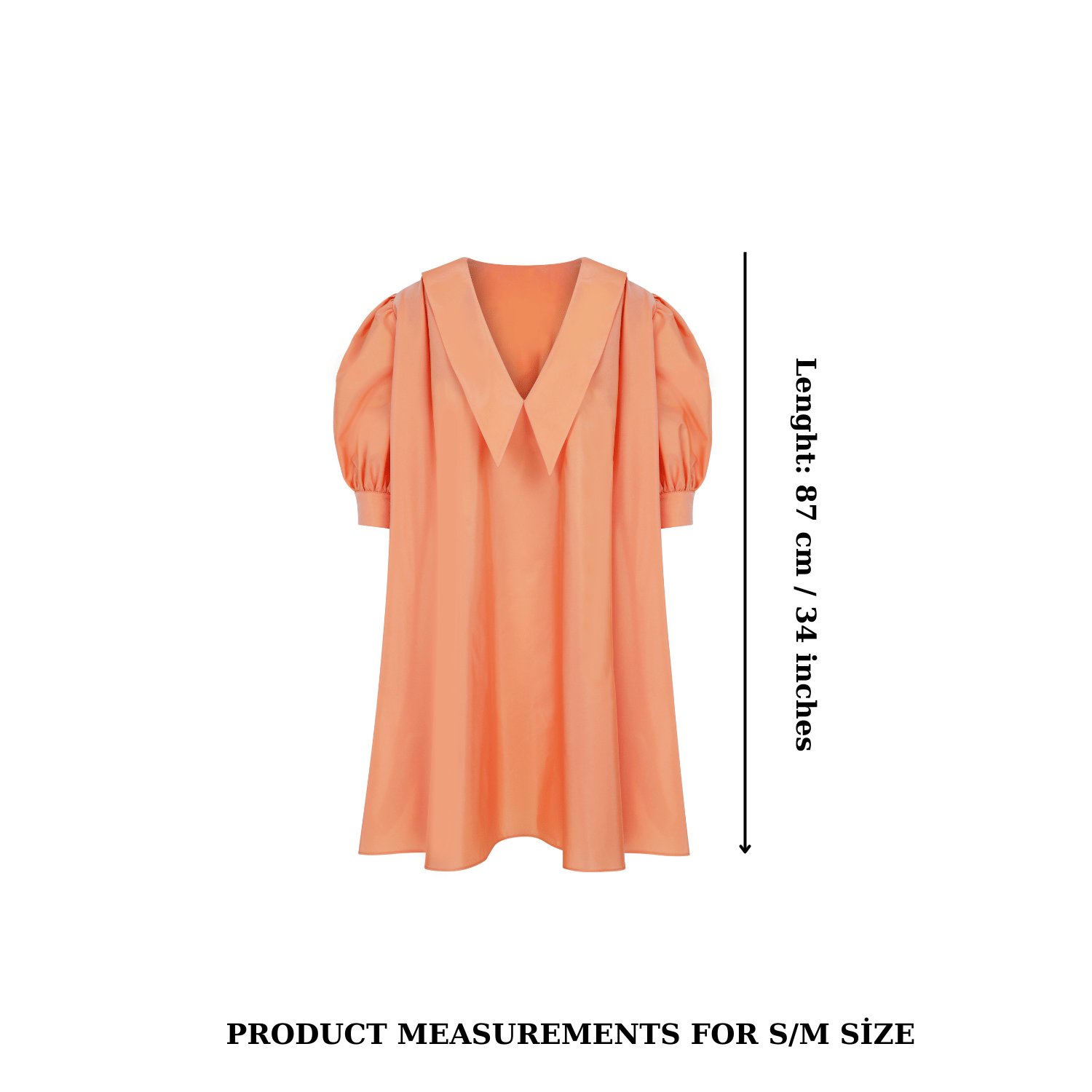 Poppy Ruffled Dress in Golden Poppy in Orange made by Nazli Ceren