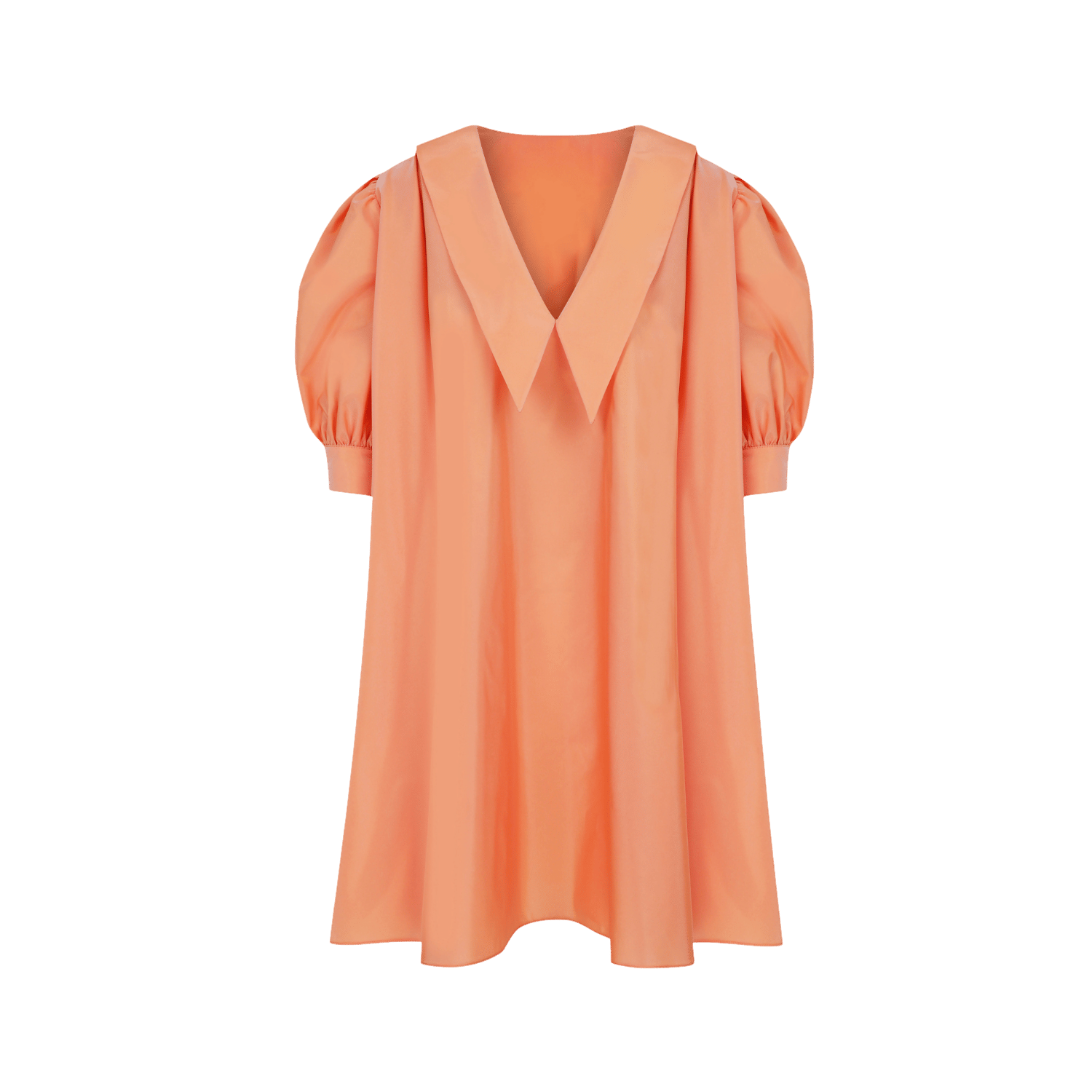 Poppy Ruffled Dress in Golden Poppy in Orange made by Nazli Ceren