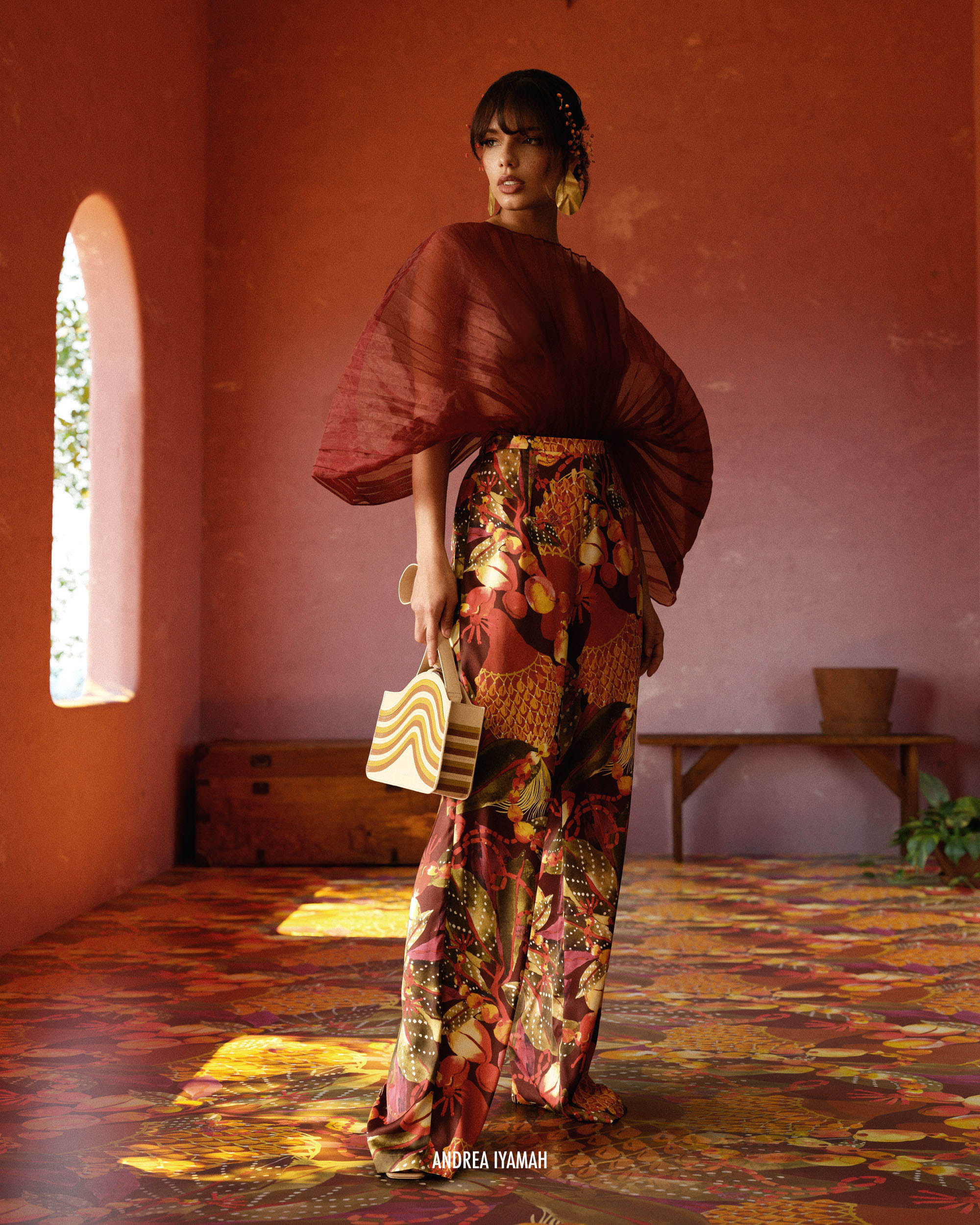 SOMBRA BODYSUIT - WINE made by Andrea Iyamah