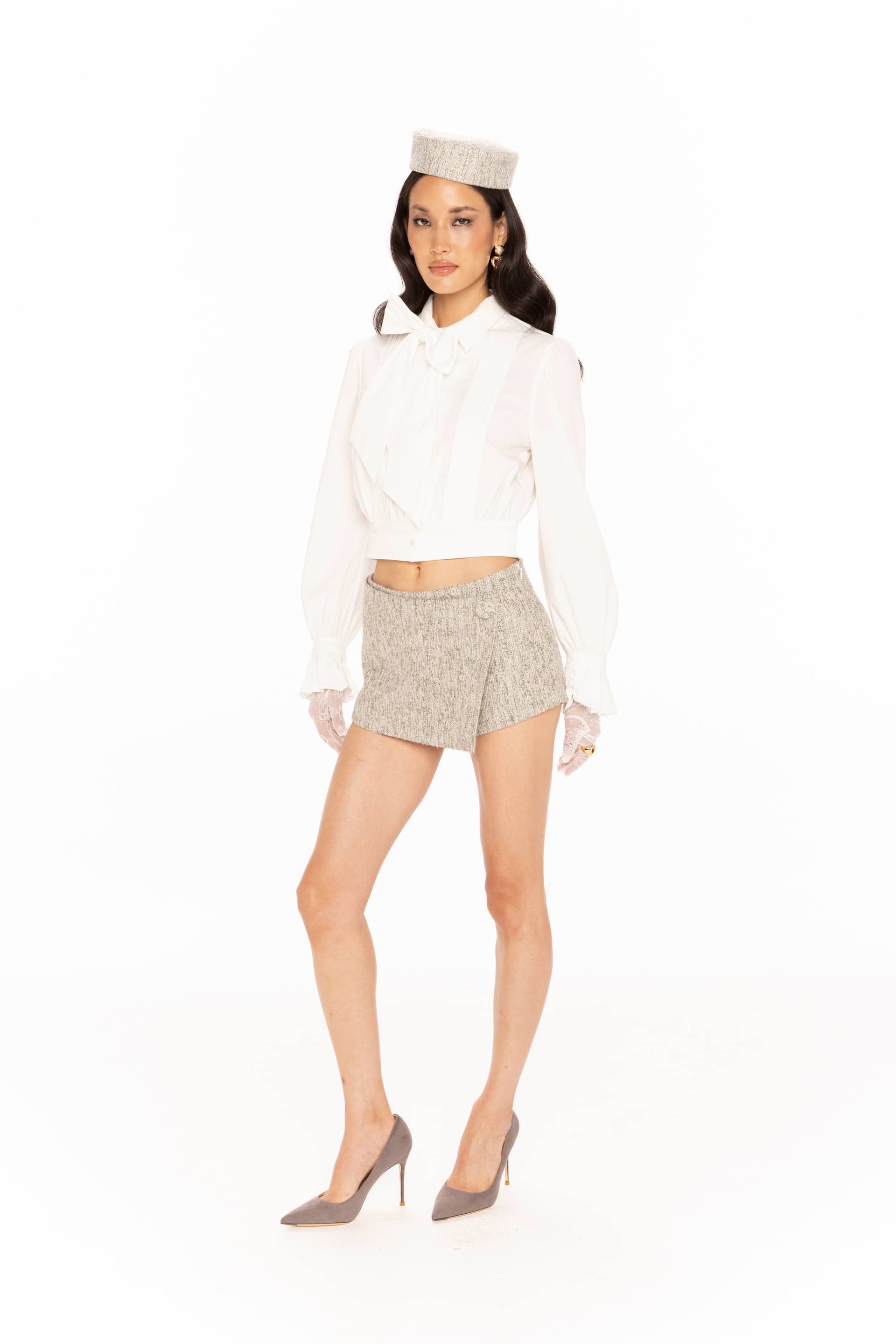 Francesca Cropped Top (White) made by Nana Jacqueline