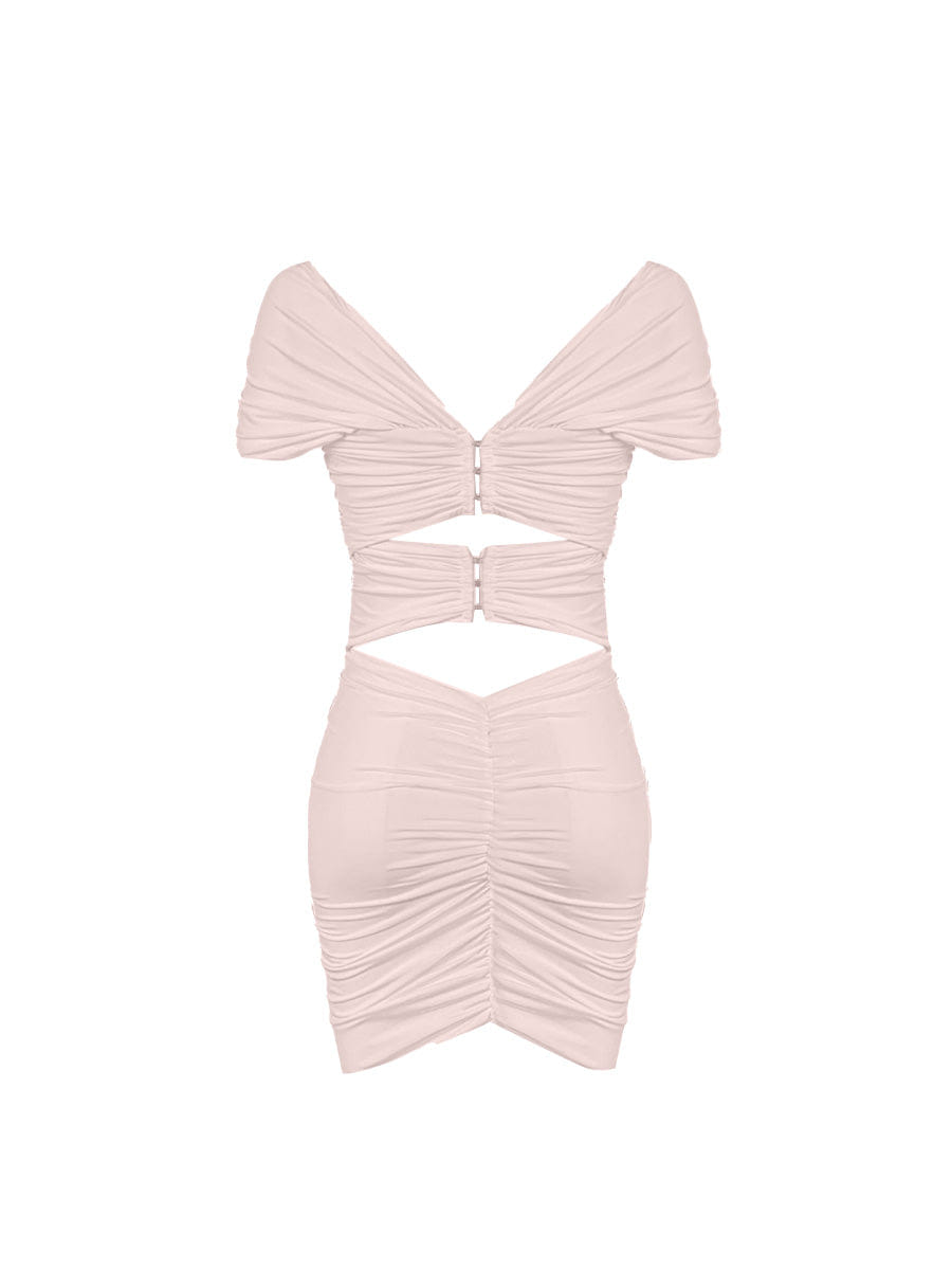 Madison Mini Dress - Dark Beige made by Gigii's