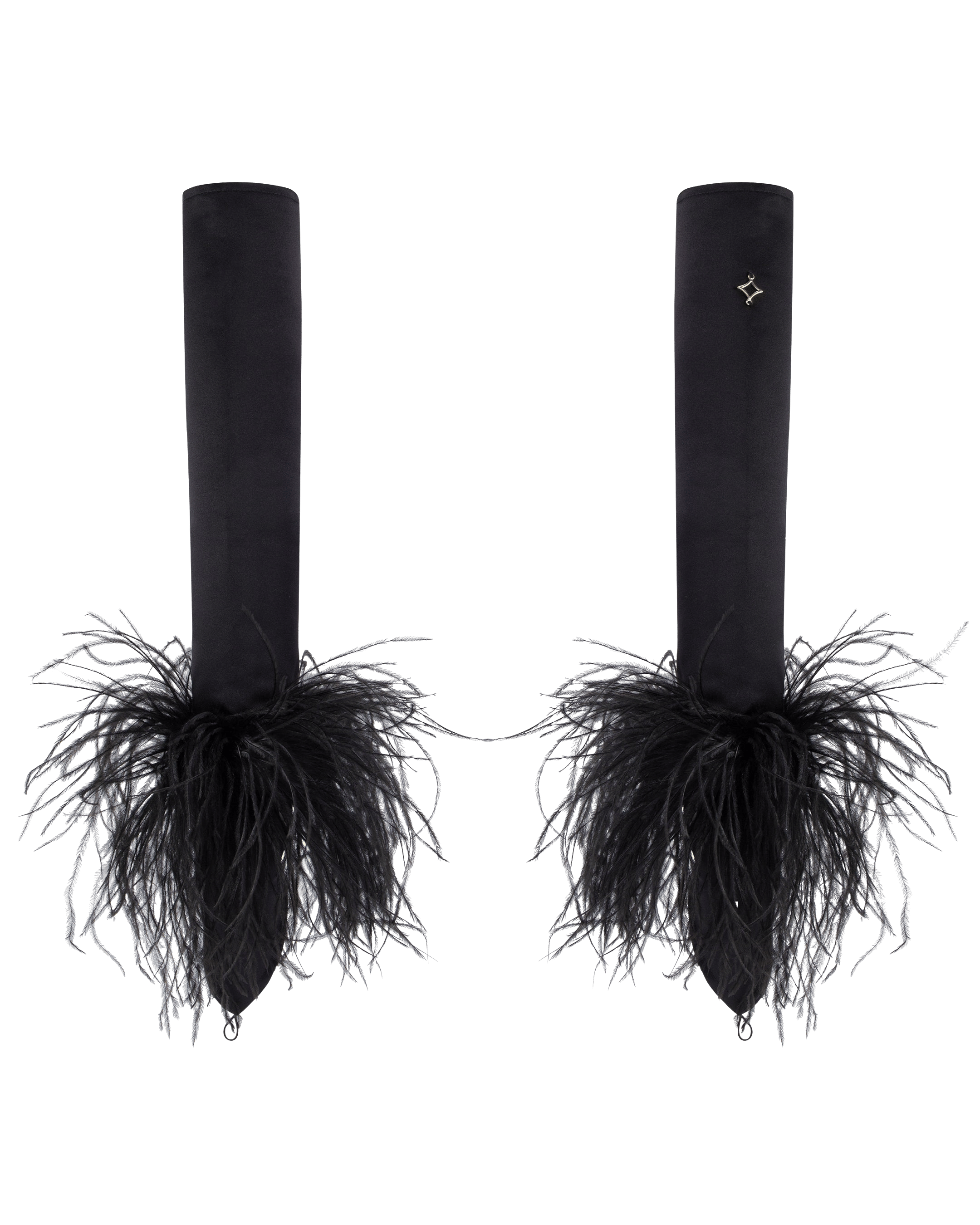 Long Feather Gloves made by ONORI