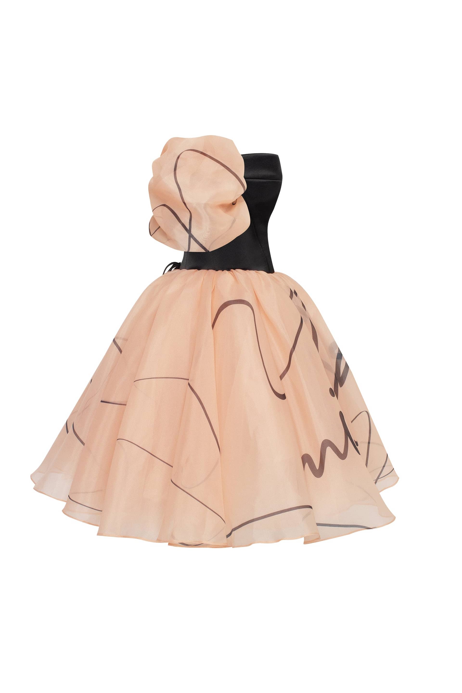 Puffy mini dress with Milla's signature, Xo Xo made by Milla