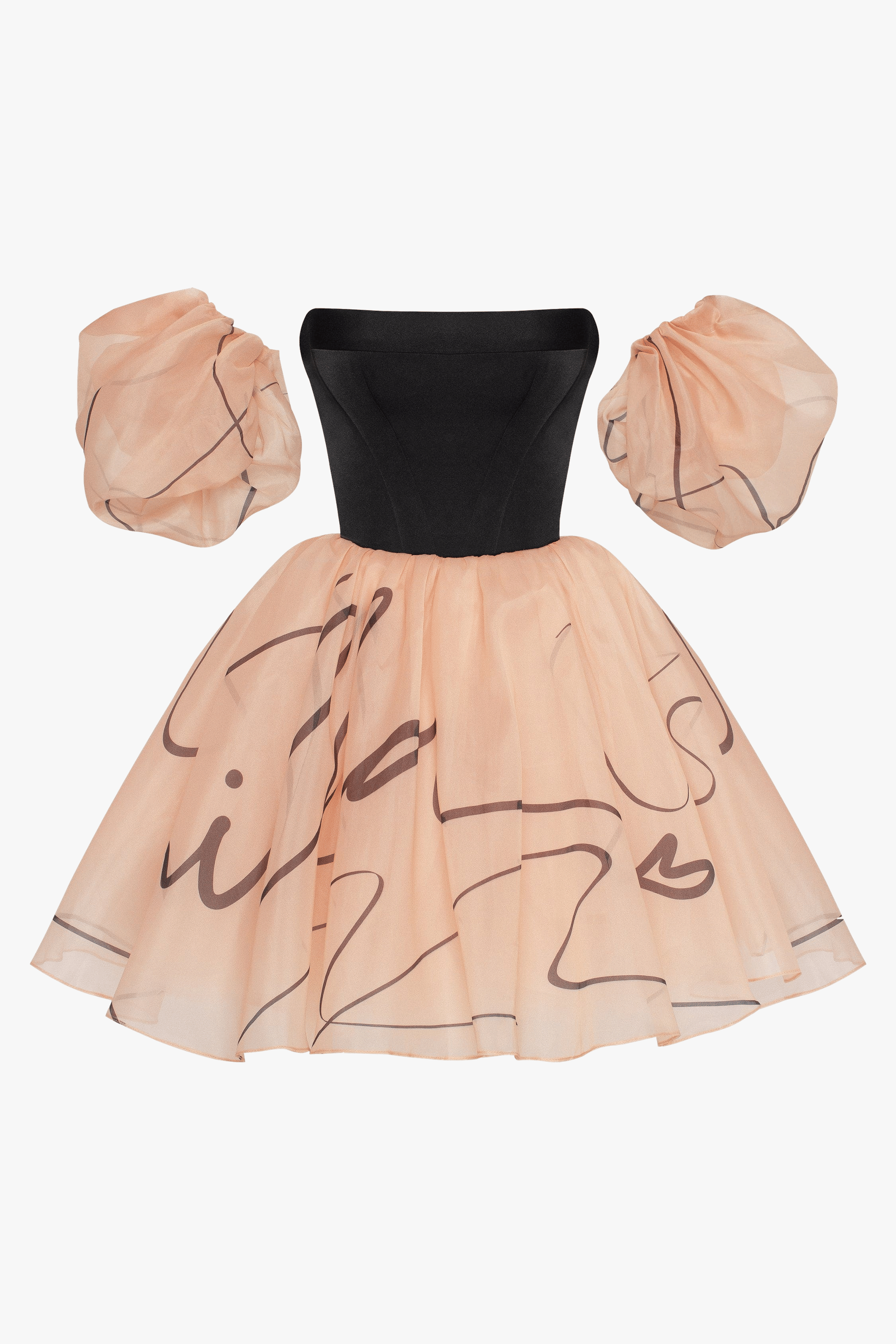 Puffy mini dress with Milla's signature, Xo Xo made by Milla
