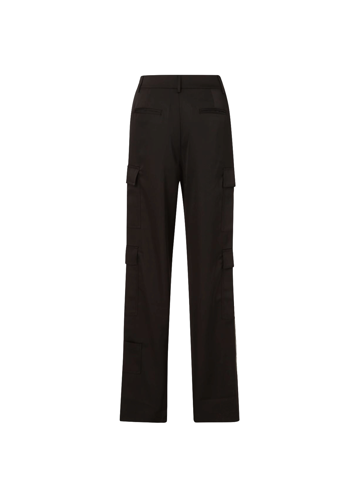 Satin Cargo Pants Black made by CLOEYS