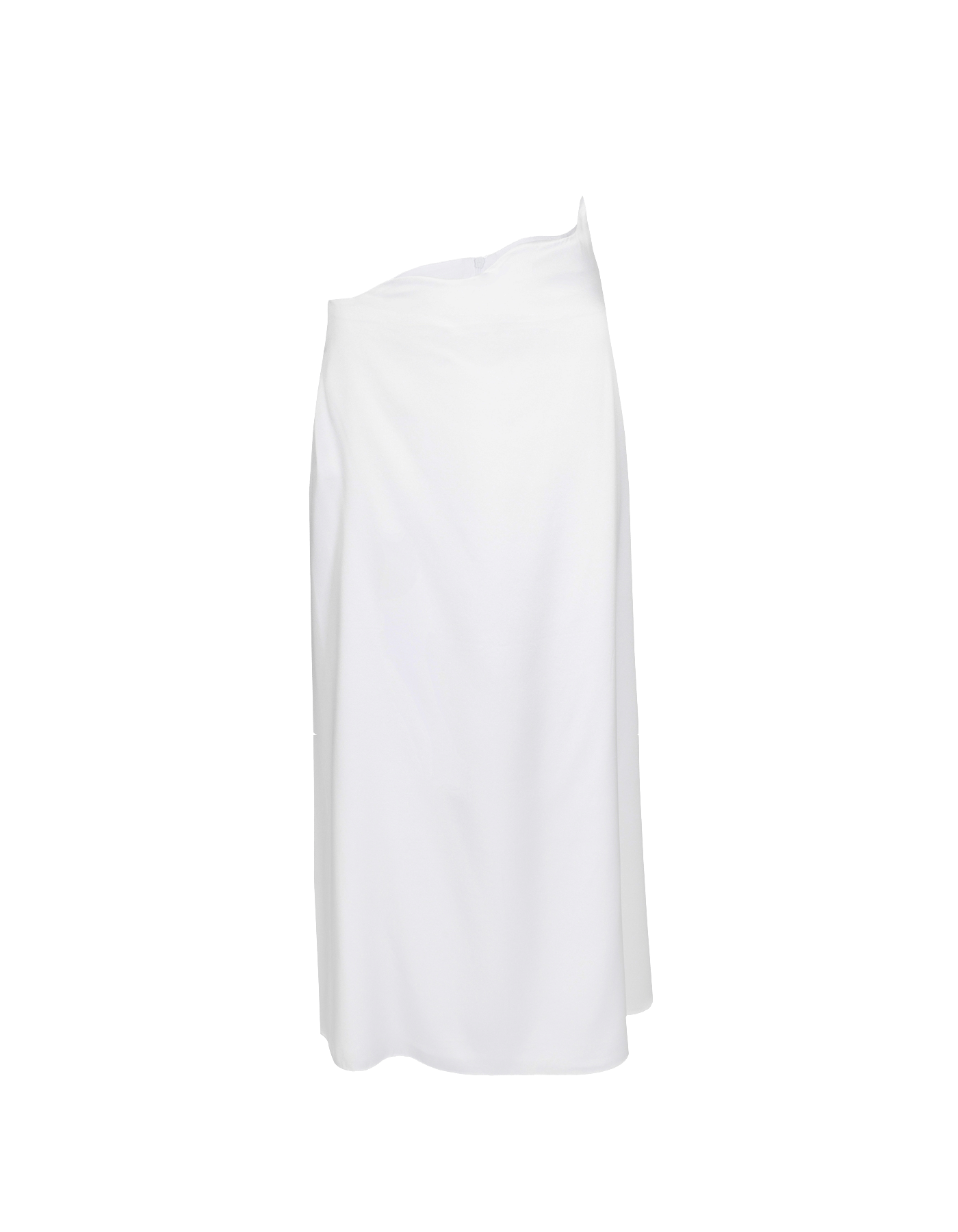 RHEA Silk Skirt in White made by MAET