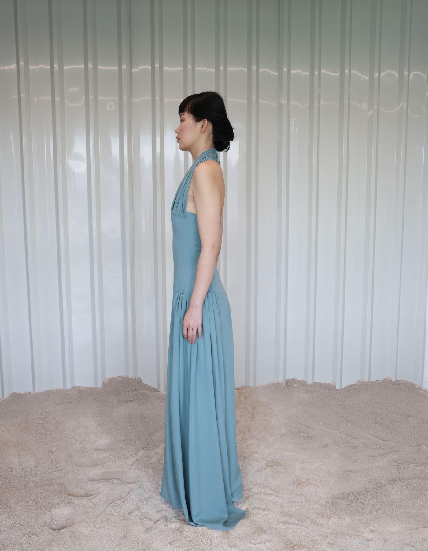 GORANXIA Blue Maxi Dress made by MAET