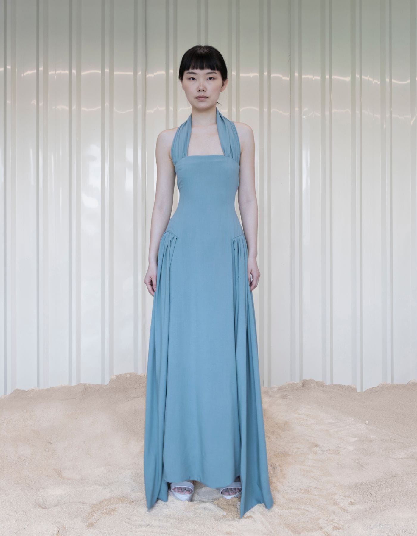 GORANXIA Blue Maxi Dress made by MAET