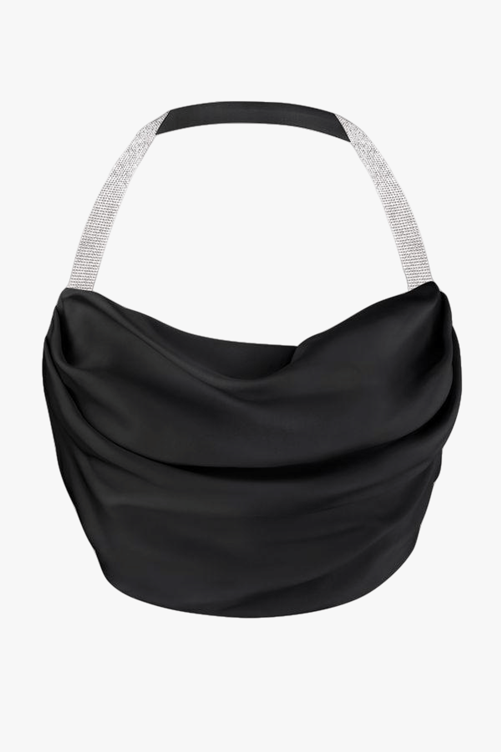 Silk top with Crystal ribbons made by NUÉ