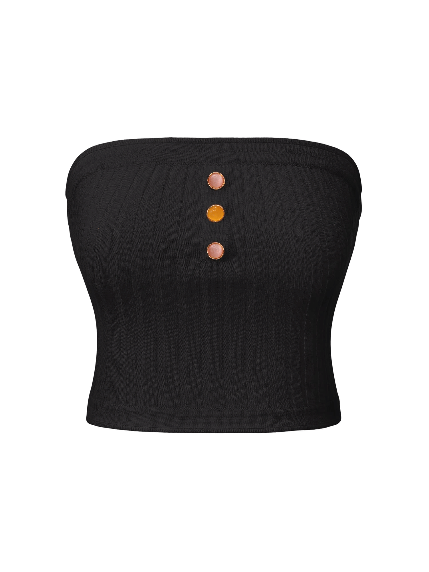 Tessa Black Knit Tube Top made by Nana Jacqueline