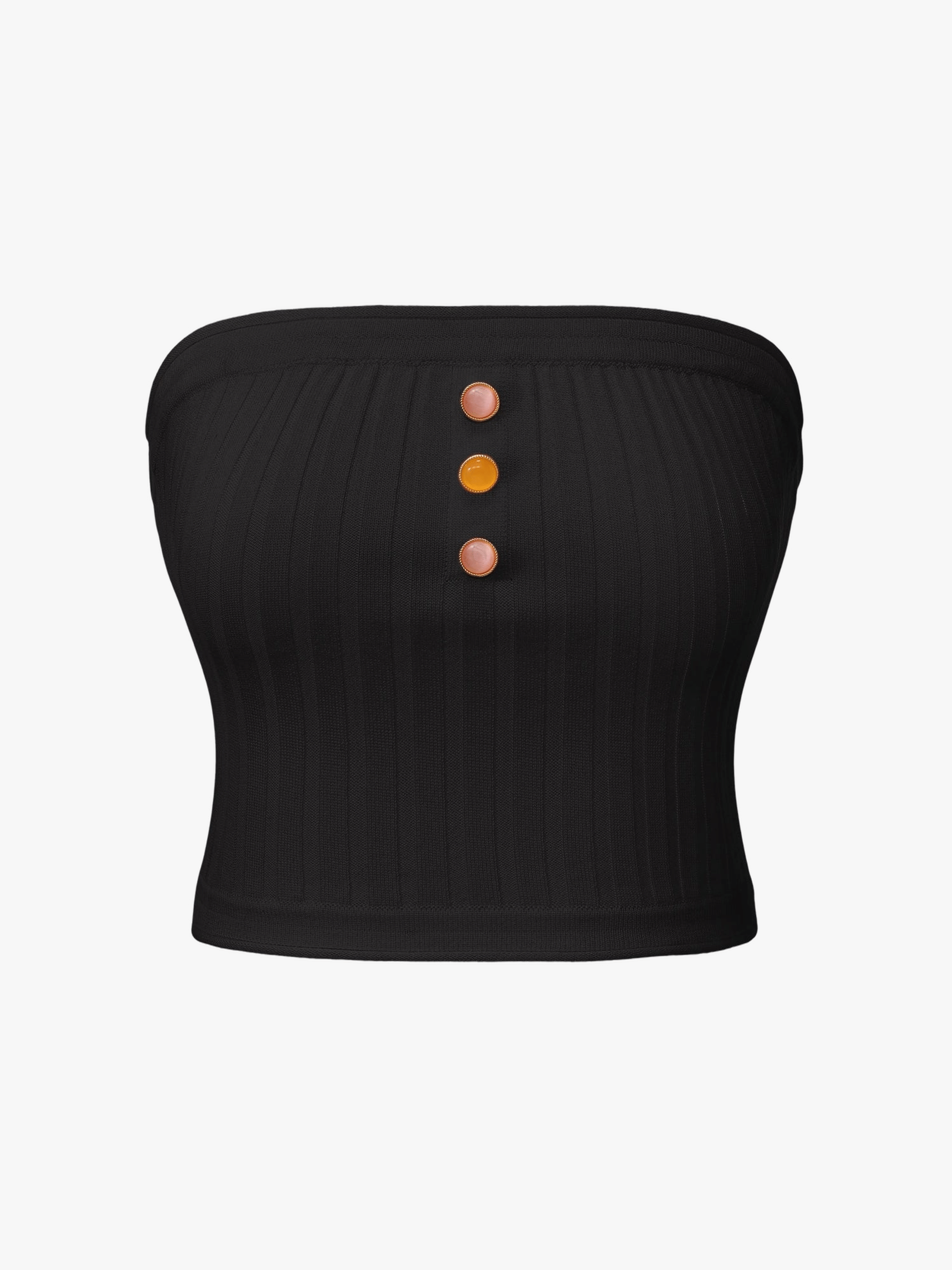 Tessa Black Knit Tube Top made by Nana Jacqueline