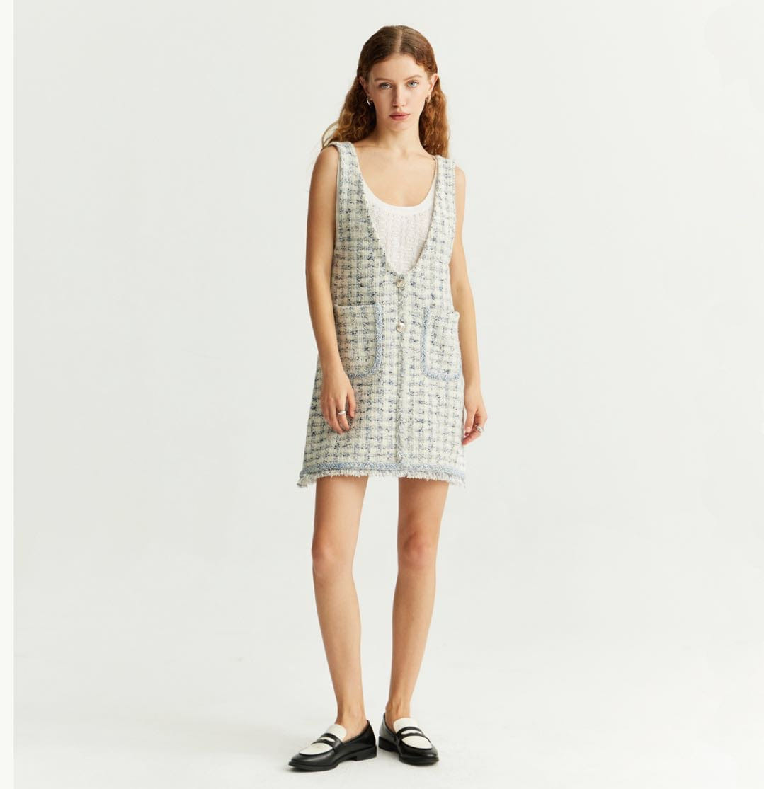 HOUNDSTOOTH VEST DRESS made by CRUSH Collection