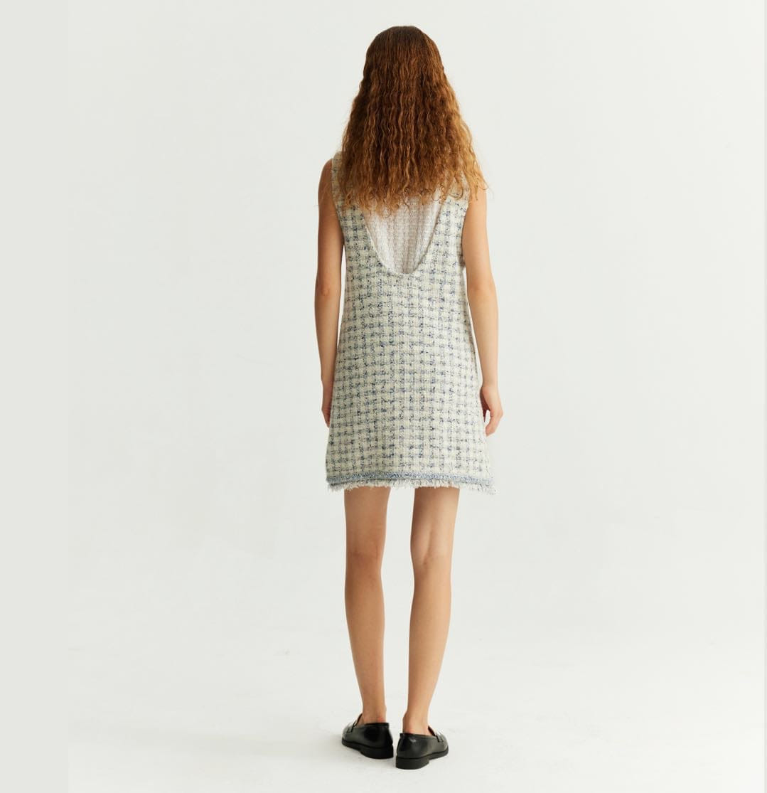 HOUNDSTOOTH VEST DRESS made by CRUSH Collection