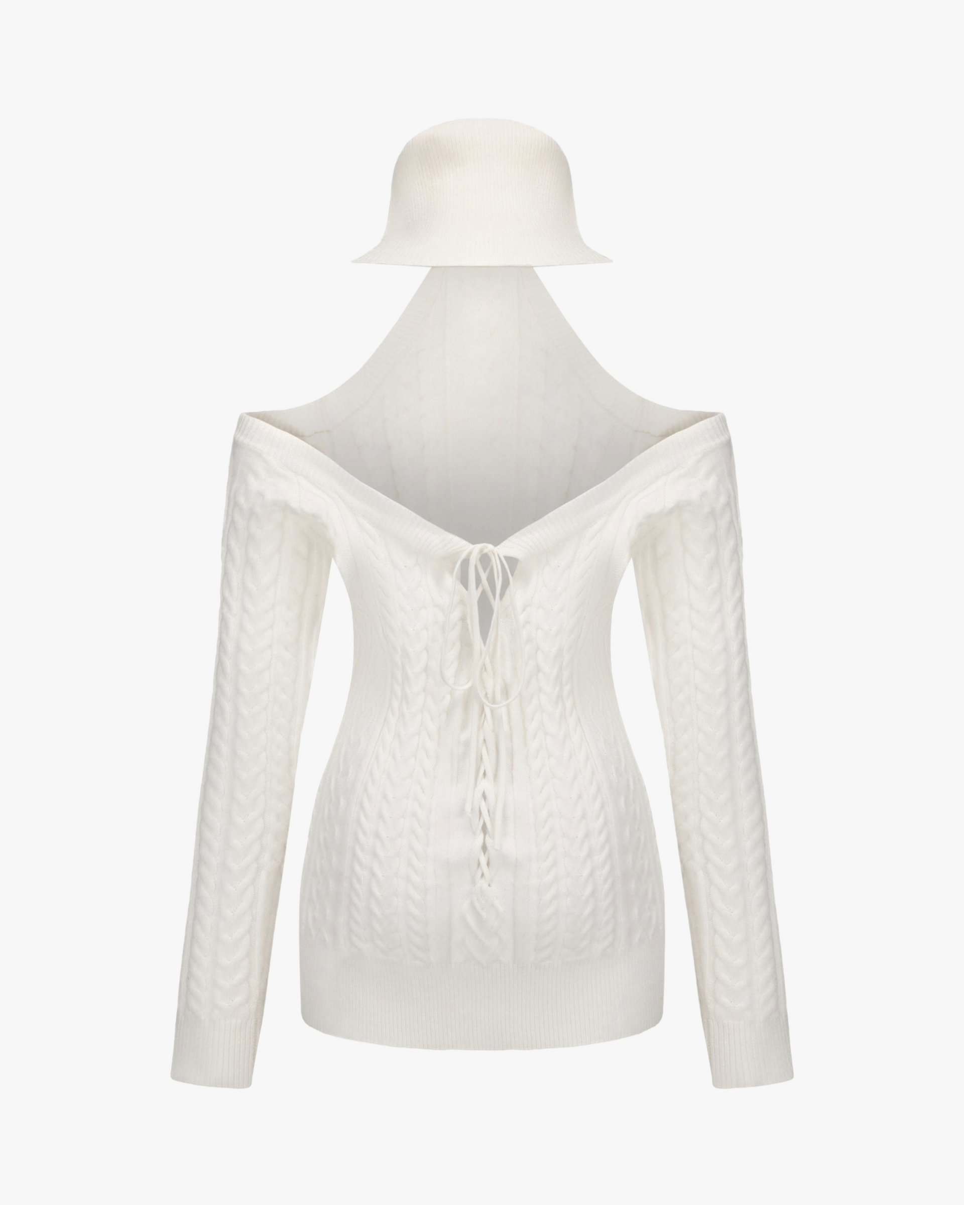 Margo Knit Dress (White) made by Nana Jacqueline