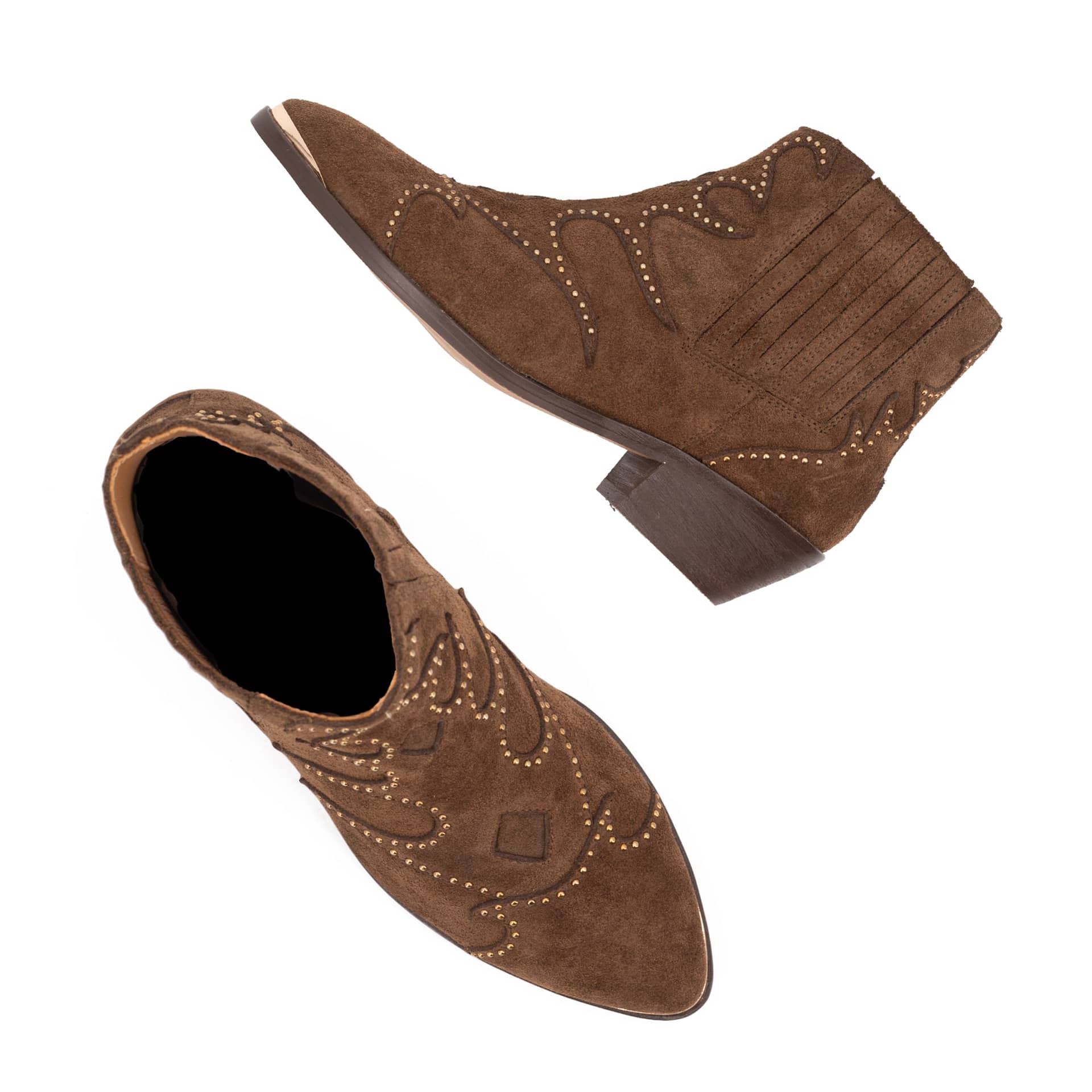 SONIA PUNK WESTERN ANKLE BOOTS made by Toral