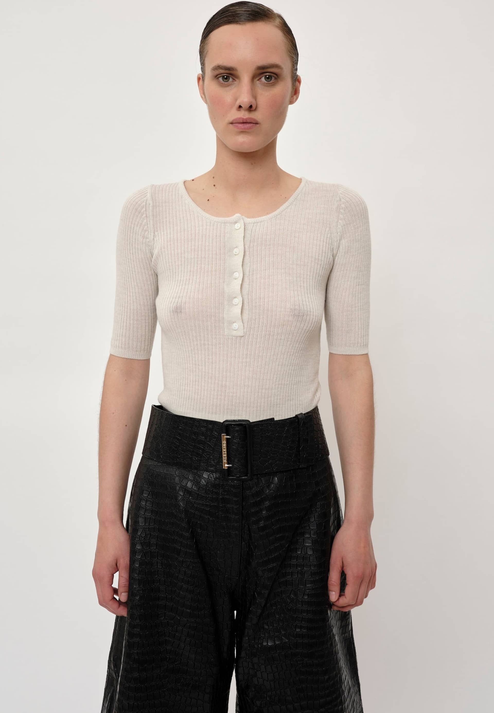 Agnes Knit Blouse - Off White made by HERSKIND