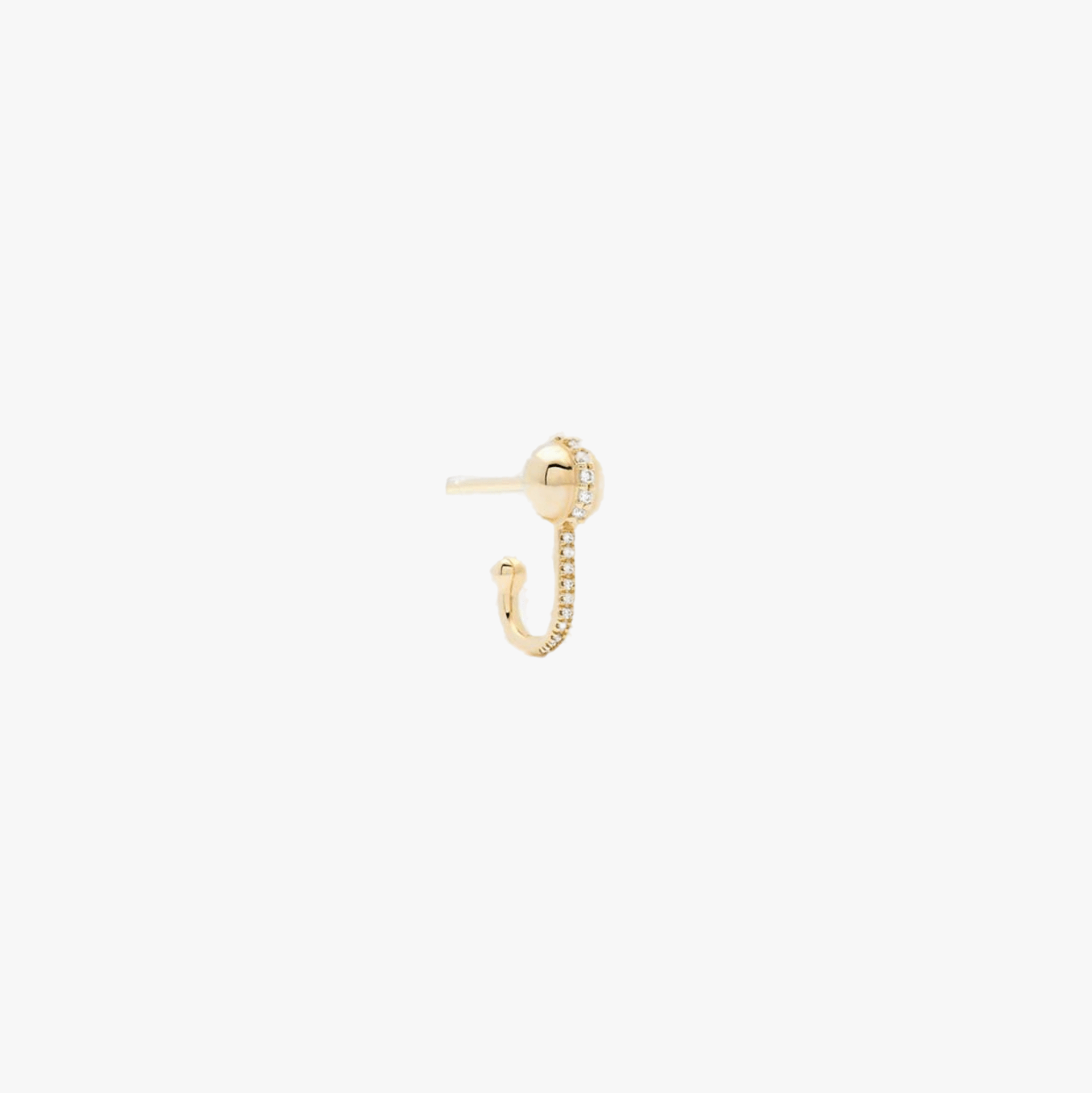 SID STUD - WHITE DIAMONDS & YELLOW GOLD made by ENNUI
