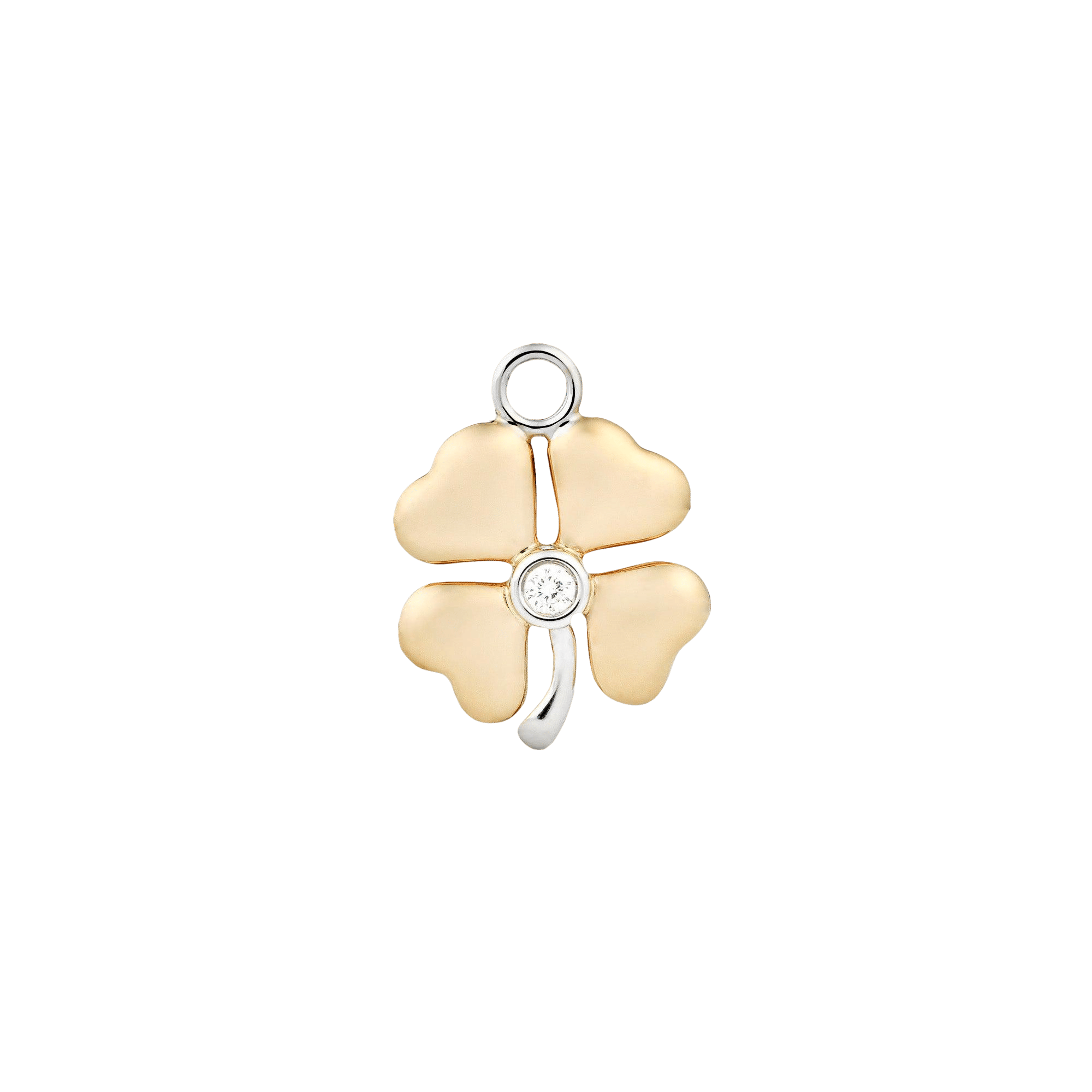 HARRIET PENDANT WHITE DIAMOND & YELLOW GOLD - CLOVER made by ENNUI