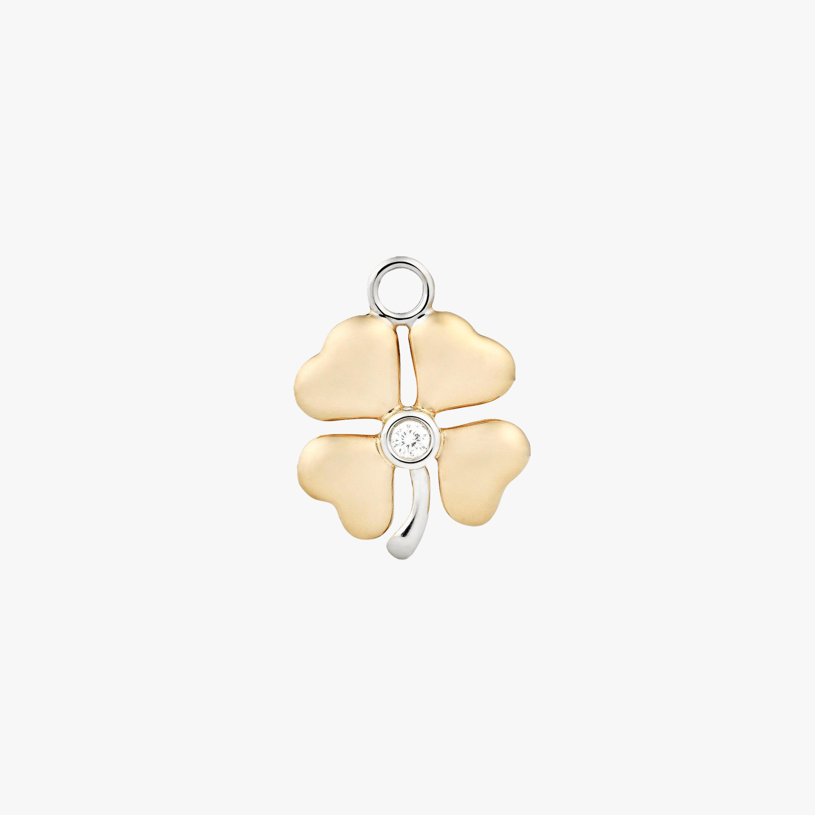 HARRIET PENDANT WHITE DIAMOND & YELLOW GOLD - CLOVER made by ENNUI