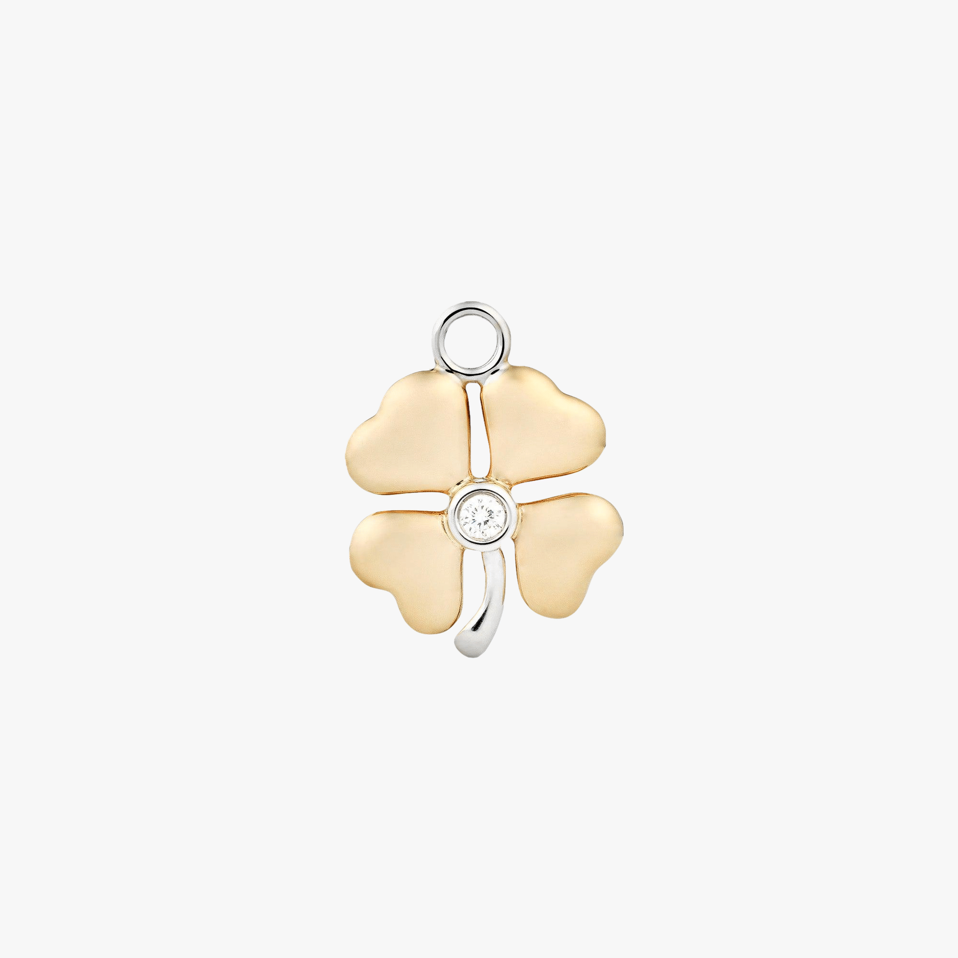 HARRIET PENDANT WHITE DIAMOND & YELLOW GOLD - CLOVER made by ENNUI