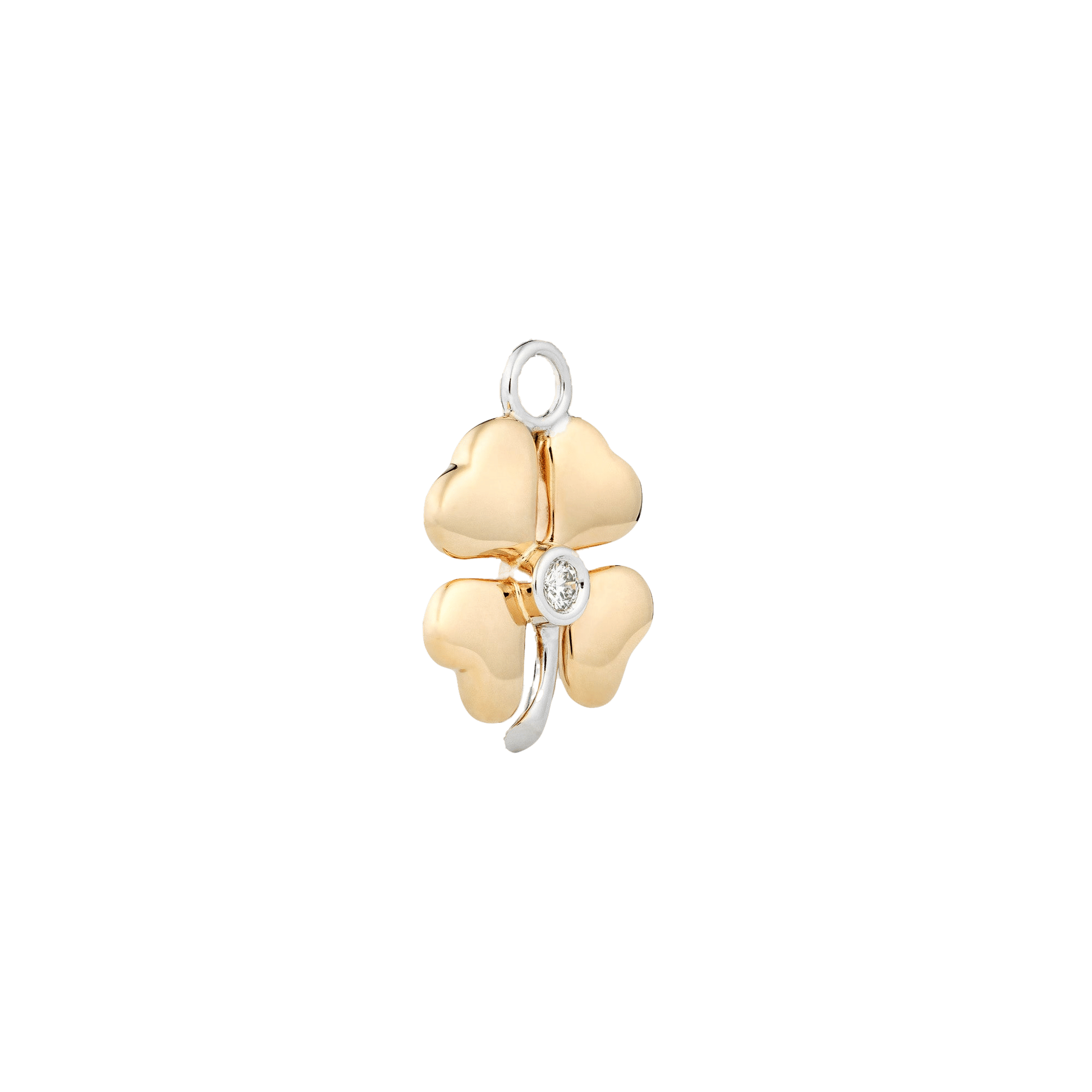 HARRIET PENDANT WHITE DIAMOND & YELLOW GOLD - CLOVER made by ENNUI