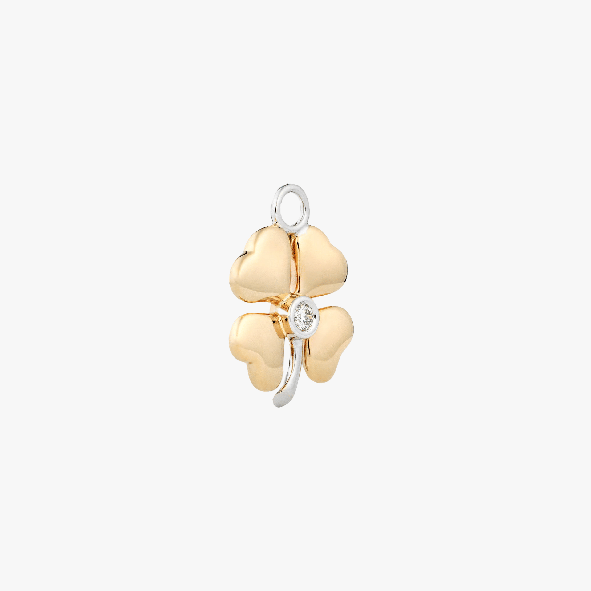 HARRIET PENDANT WHITE DIAMOND & YELLOW GOLD - CLOVER made by ENNUI