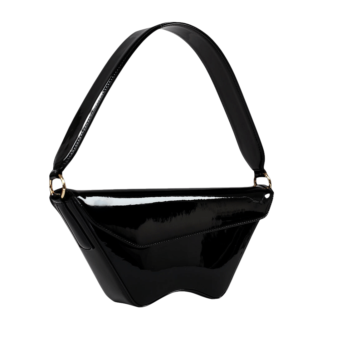 Nadira - Patent Black - Shoulder Bag made by ALIEL