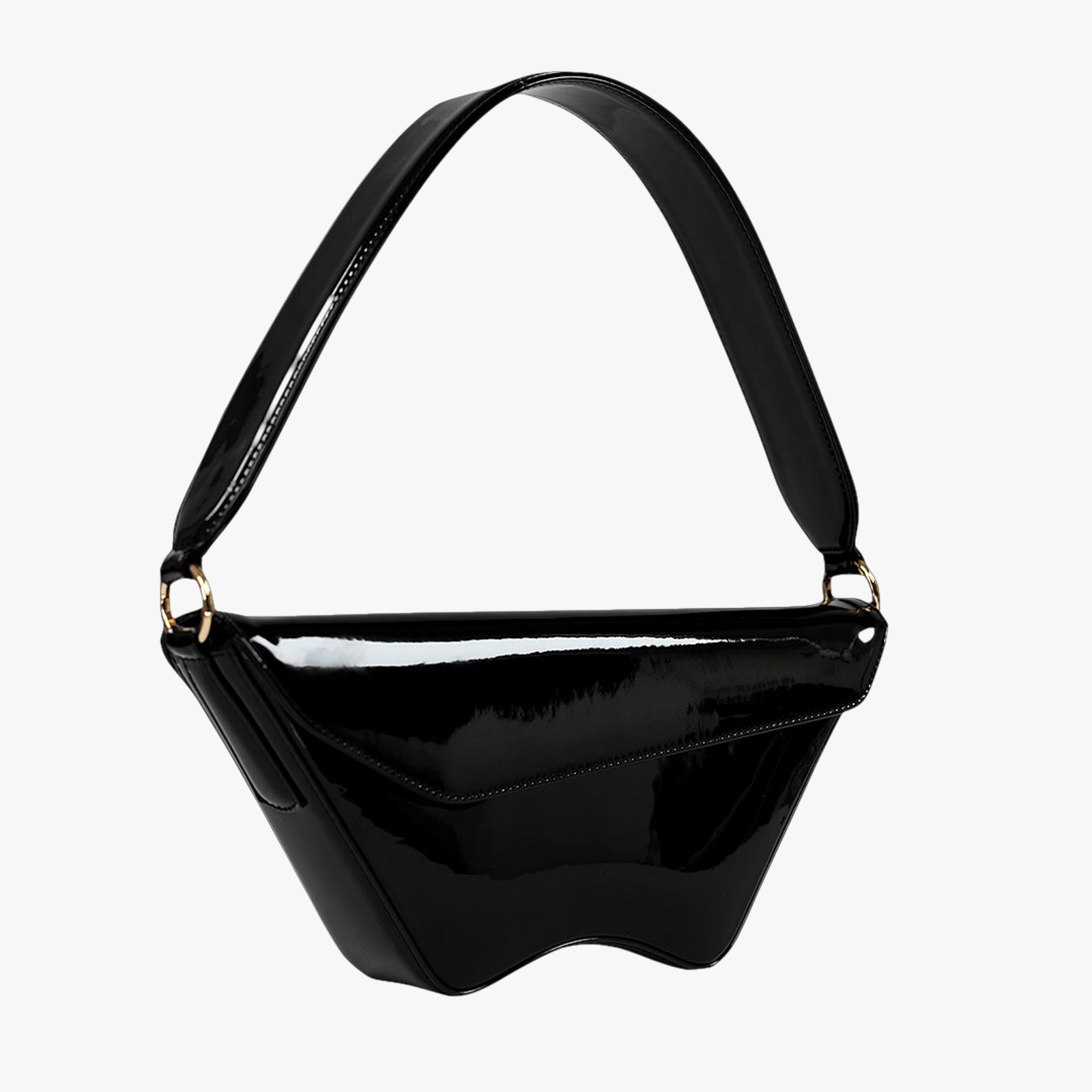 Nadira - Patent Black - Shoulder Bag made by ALIEL