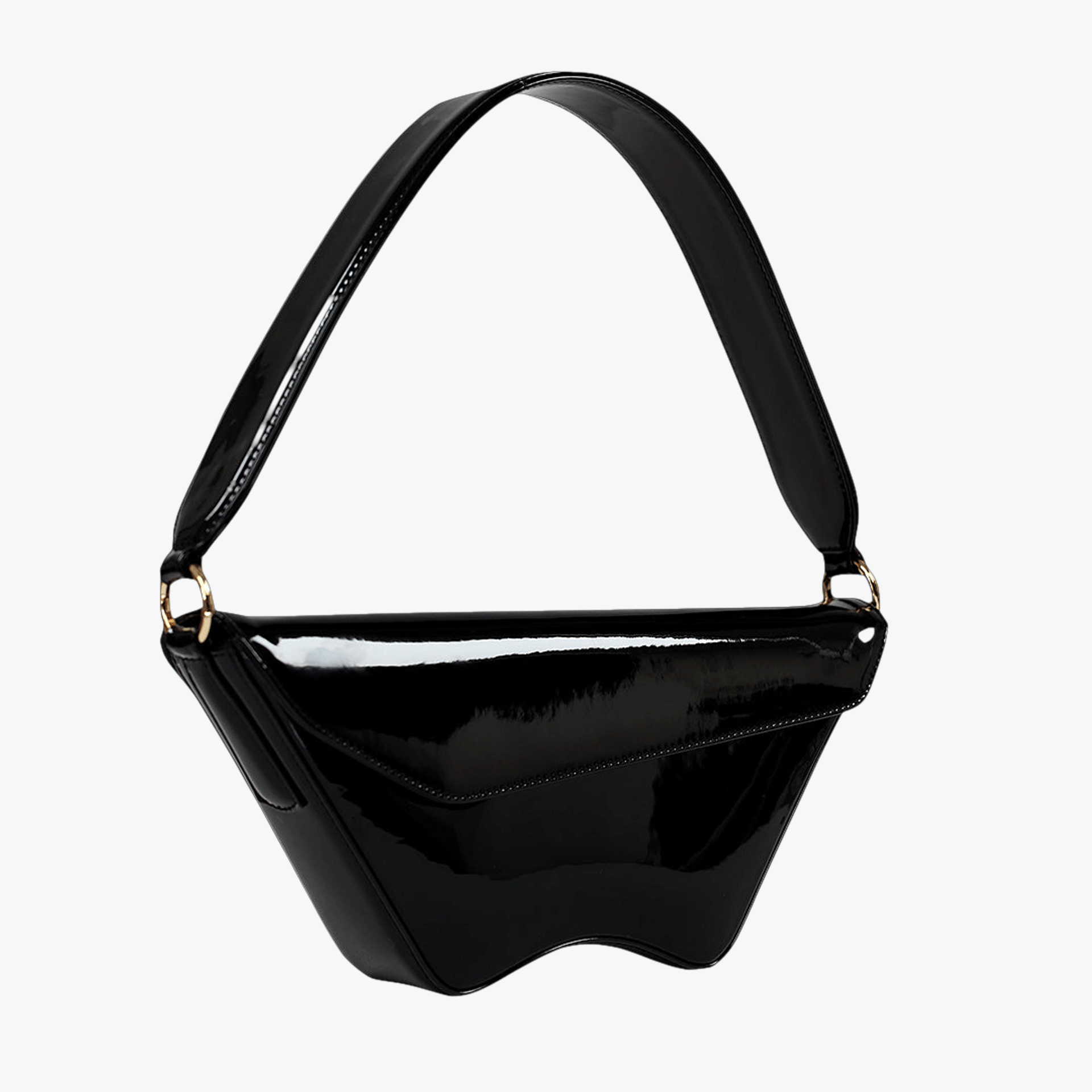 Nadira - Patent Black - Shoulder Bag made by ALIEL