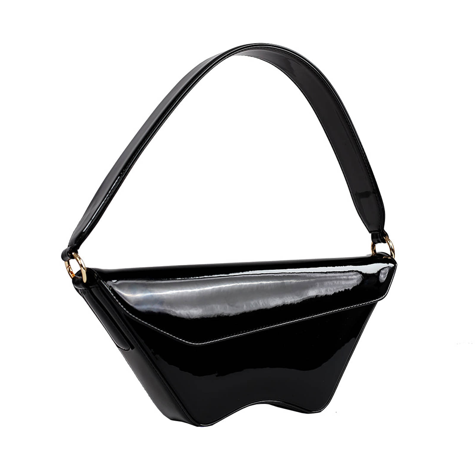 Nadira - Patent Black - Shoulder Bag made by ALIEL