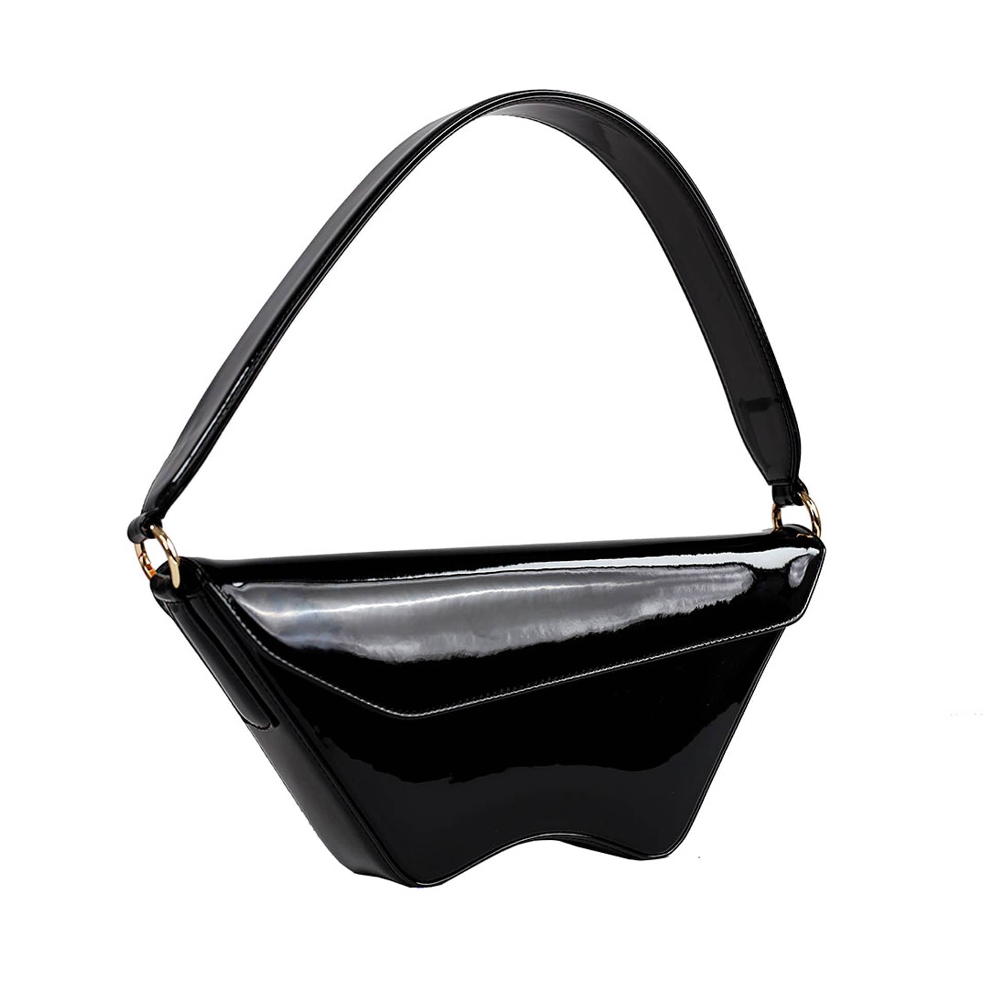 Nadira - Patent Black - Shoulder Bag made by ALIEL