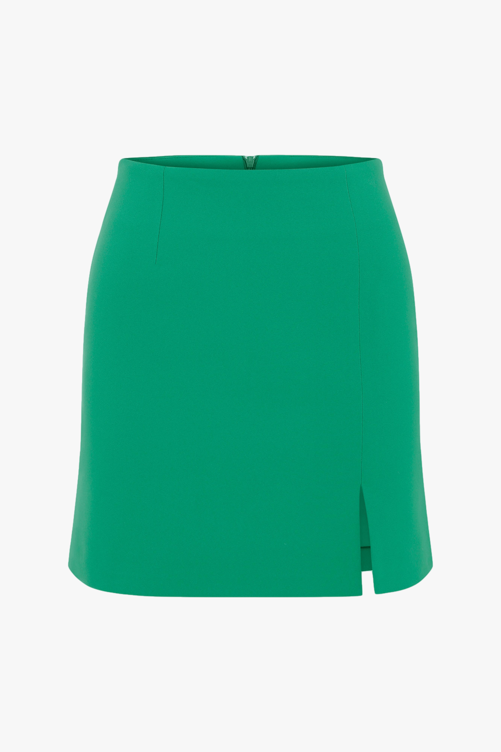 Vance A-Line Mini Skirt in Vert de Noel made by Nazli Ceren