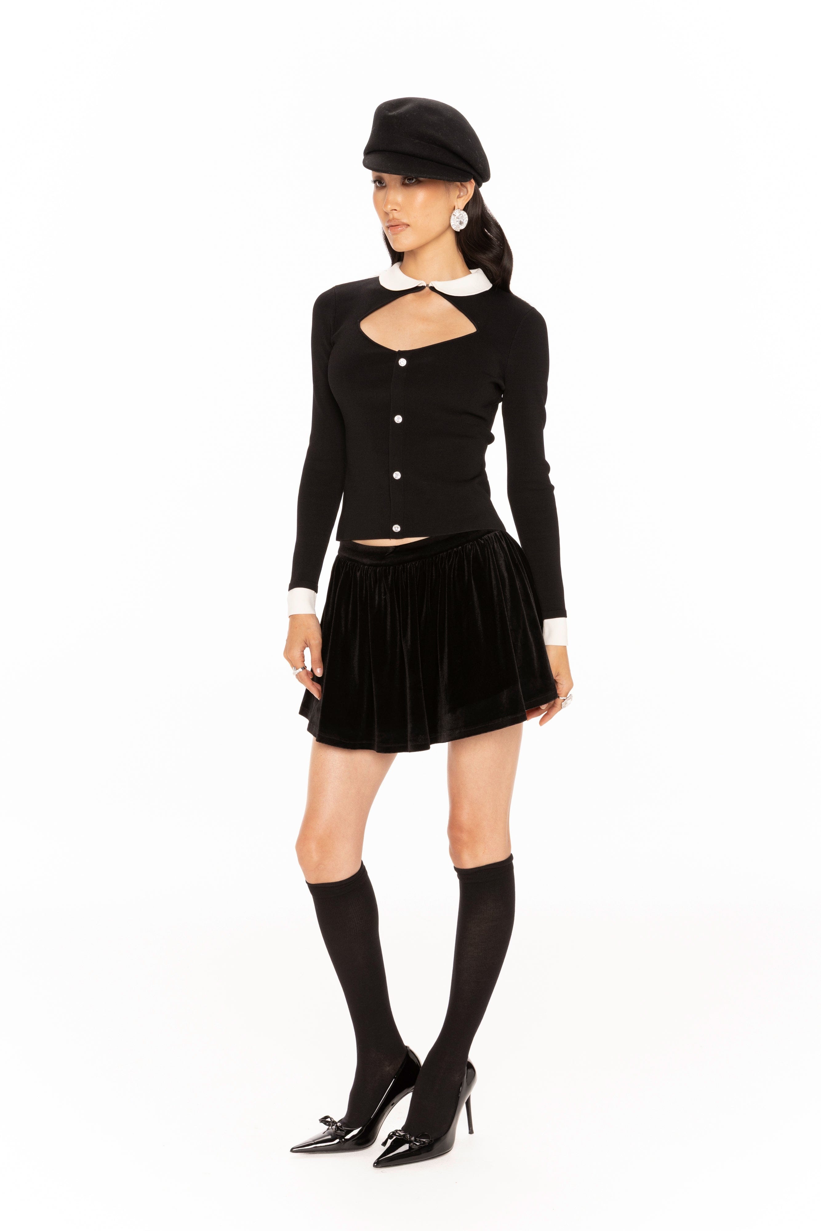 Isabellea Velvet Mini Skirt made by Nana Jacqueline