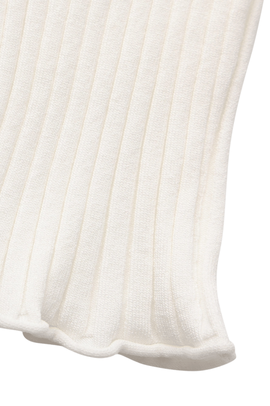 Jane Cropped Ribbed White Knit Cardigan made by Nana Jacqueline